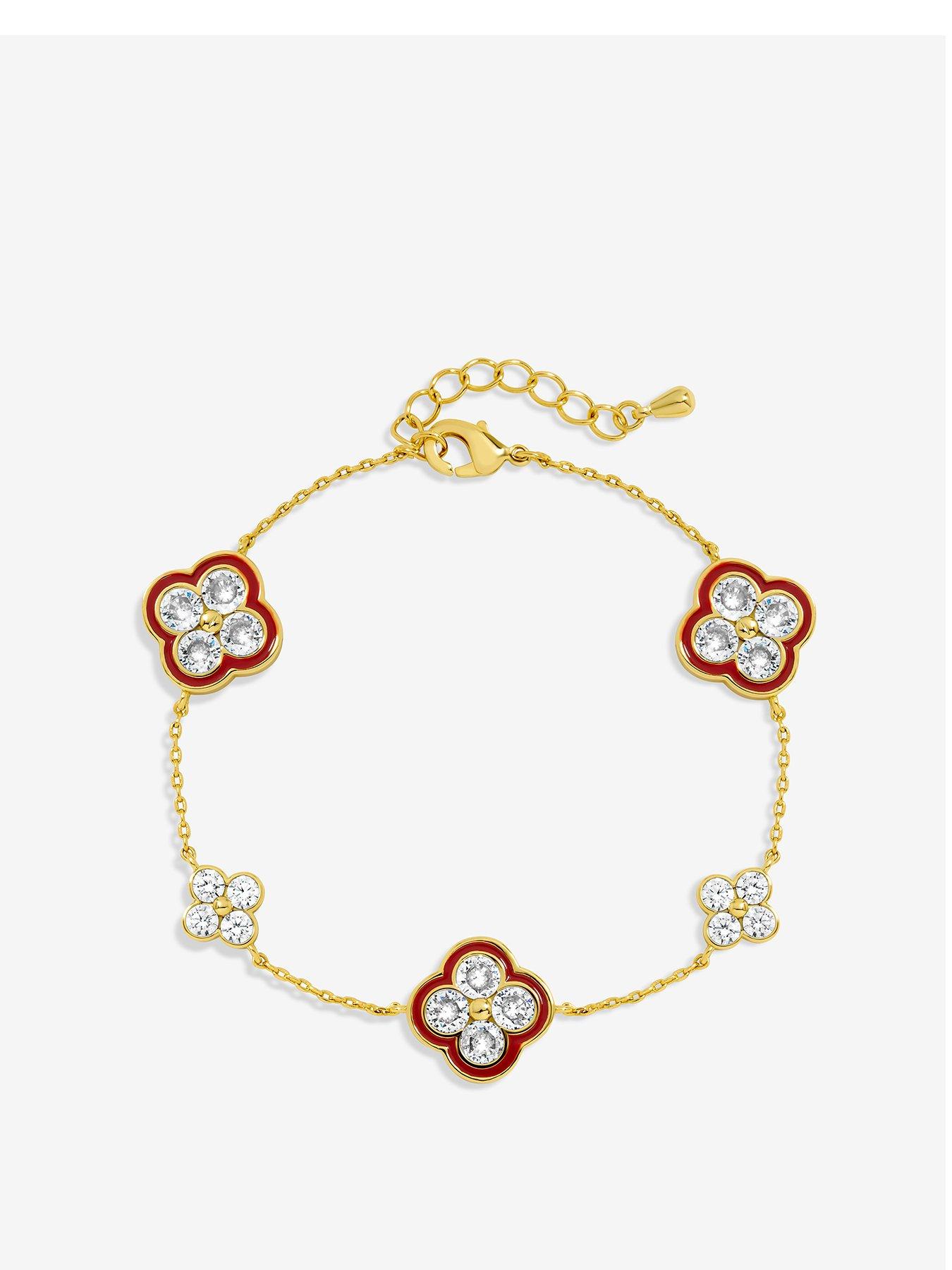 jon-richard-jon-richard-14k-gold-plated-pave-and-red-clover-bracelet