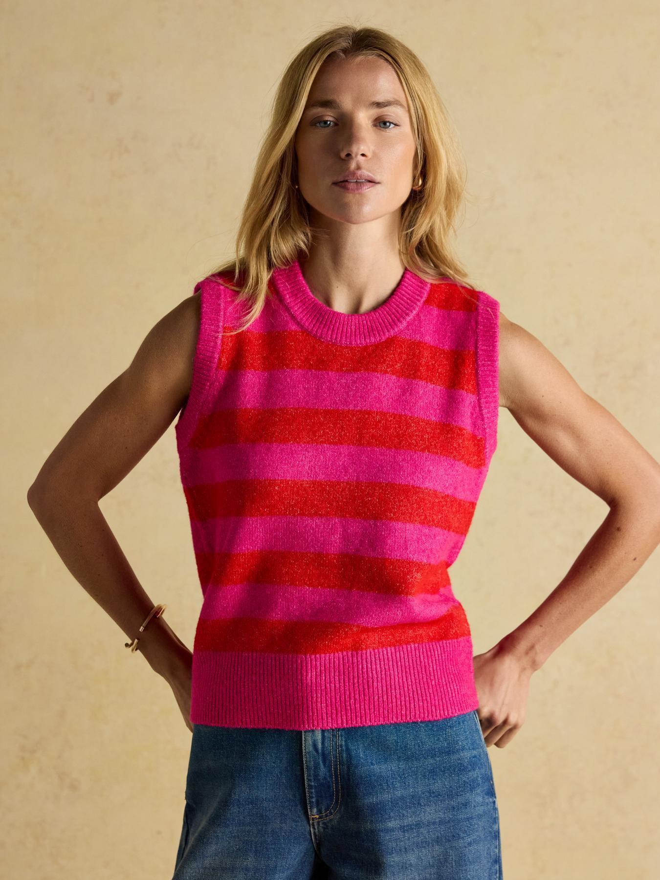 Joules Knitted Vest - Pink