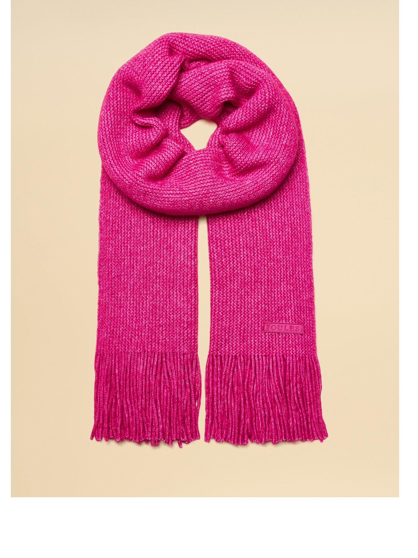 joules-knitted-scarf-pinkfront