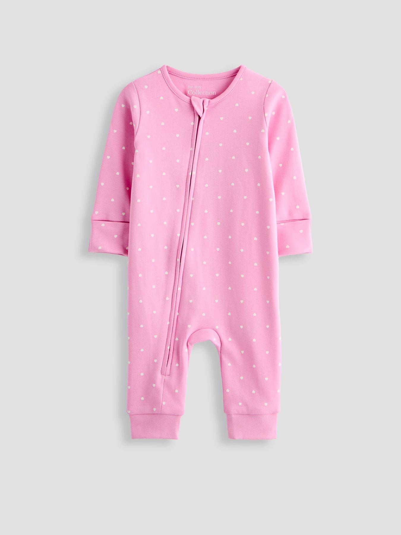 Image 4 of 5 of The Very Collection 3 Pack Printed Sleepsuits - Pink