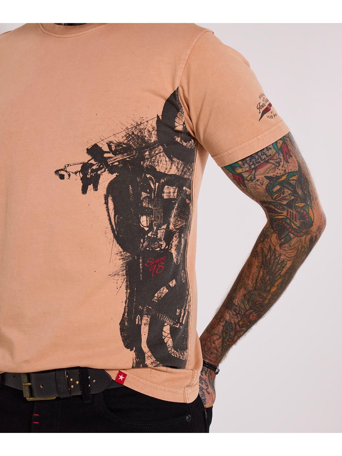 Image 2 of 5 of Joe Browns Joe Browns Bold Biker GraphicT-Shirt - Beige