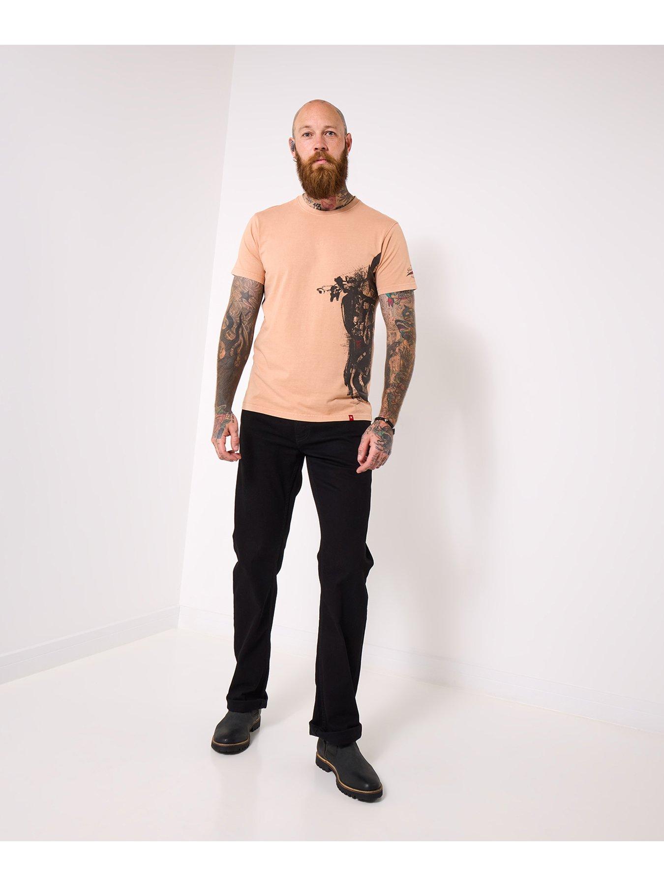 Image 4 of 5 of Joe Browns Joe Browns Bold Biker GraphicT-Shirt - Beige