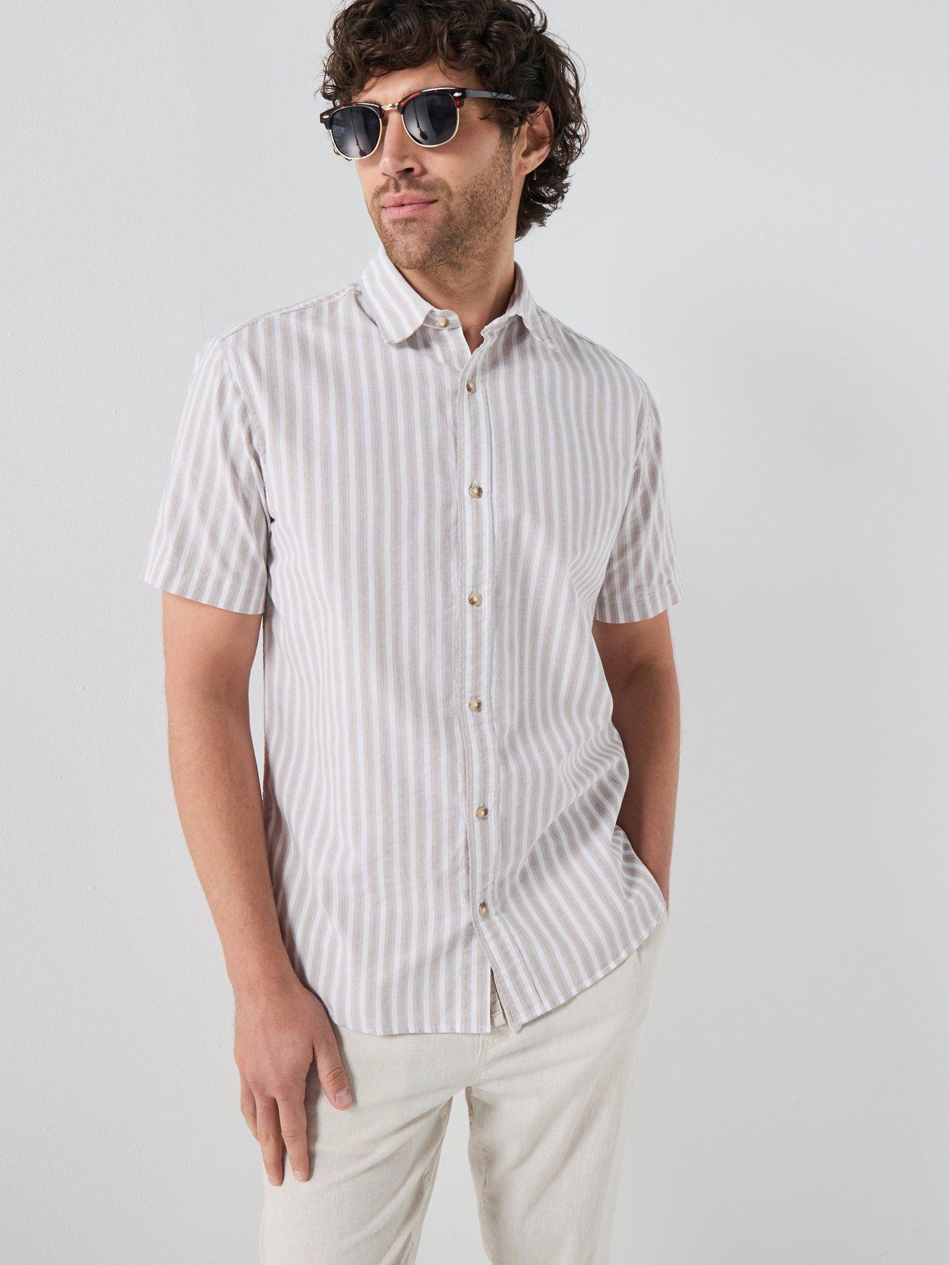 Jack & Jones Jack  &  Jones Oxford Striped Short Sleeve Shirt