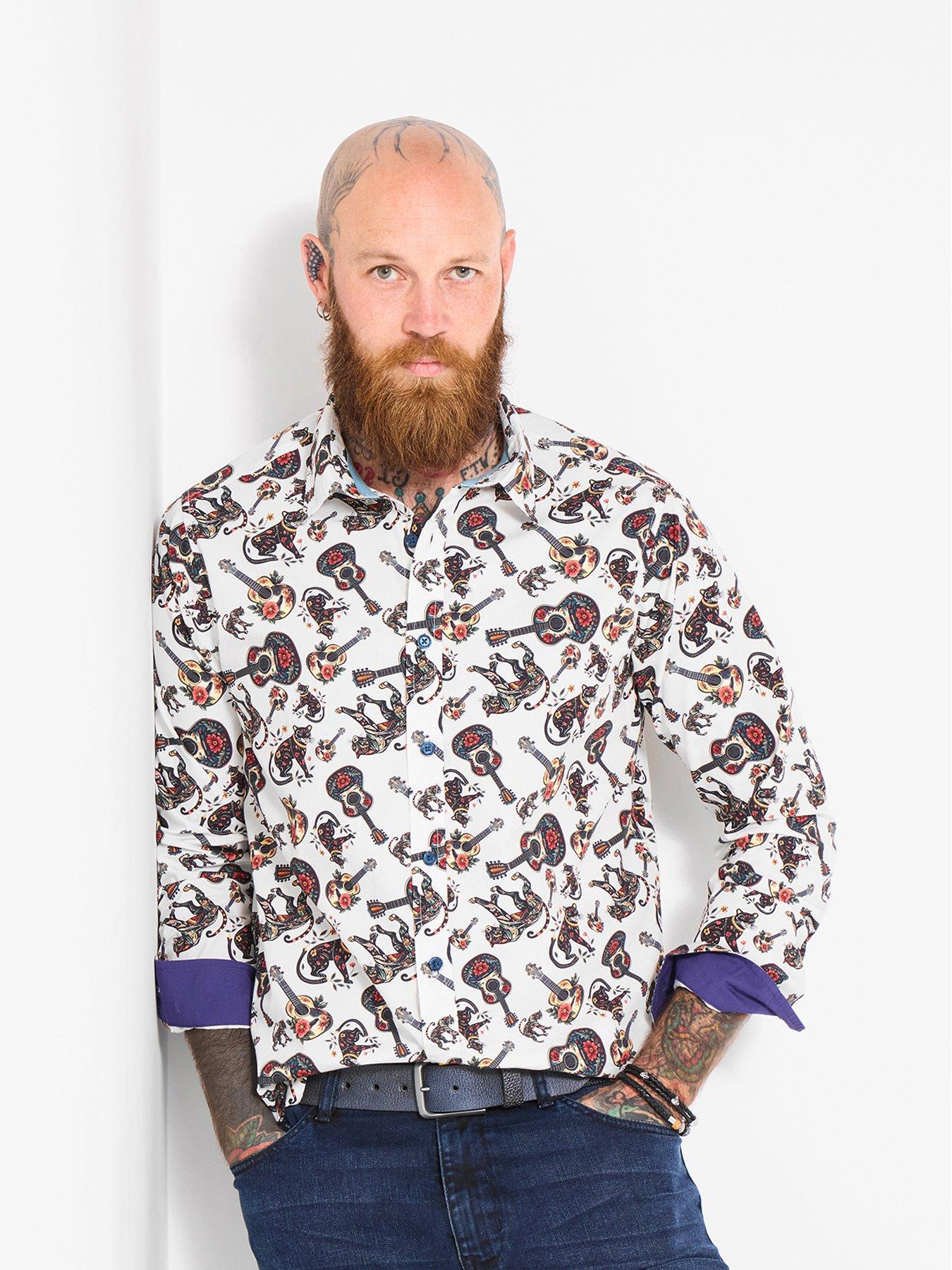 Joe Browns Big Cat And Guitar Long Sleeve Shirt - Multi