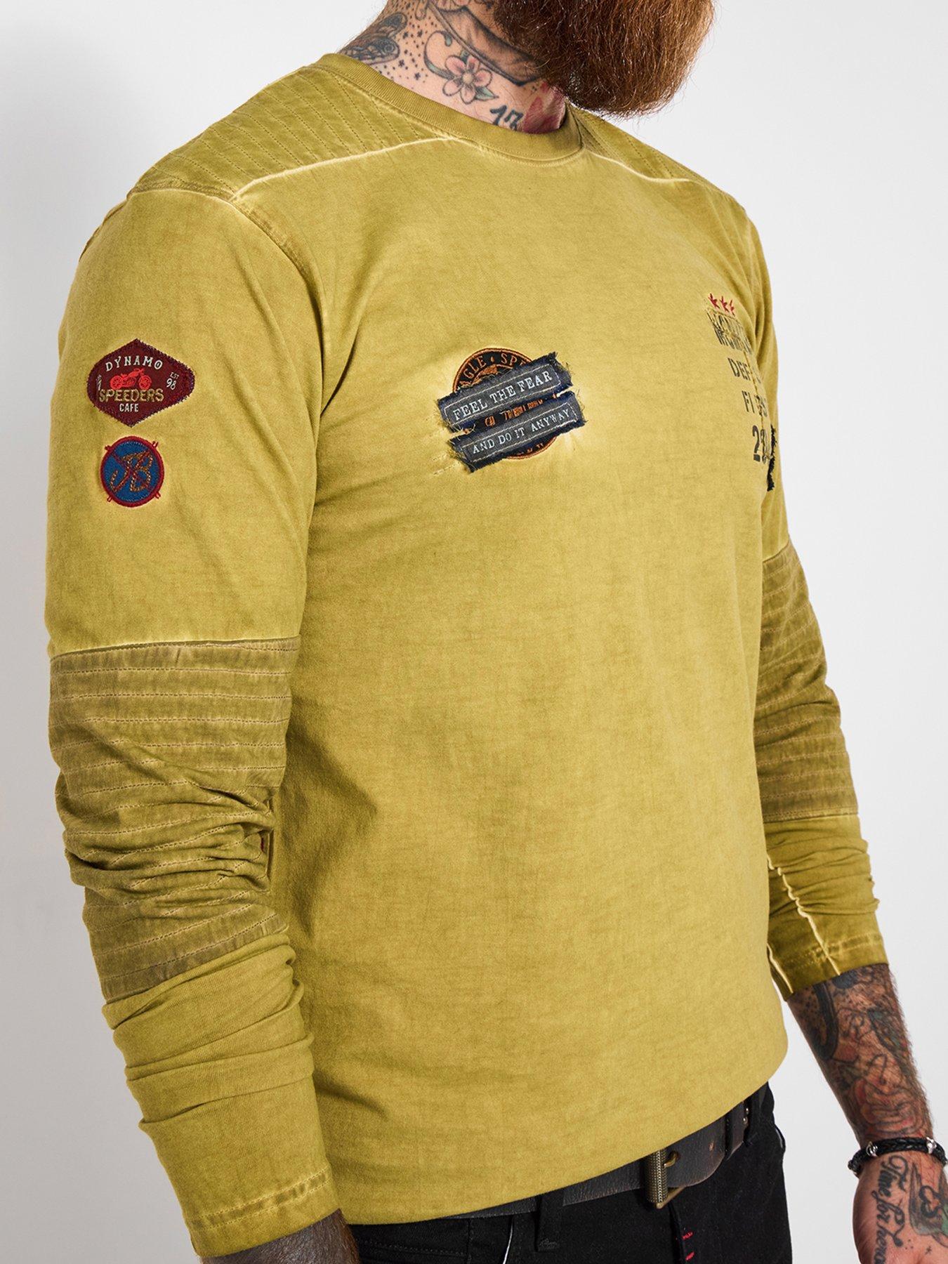 joe-browns-badge-detail-crew-neck-long-sleeve-t-shirt-dark-yellowoutfit