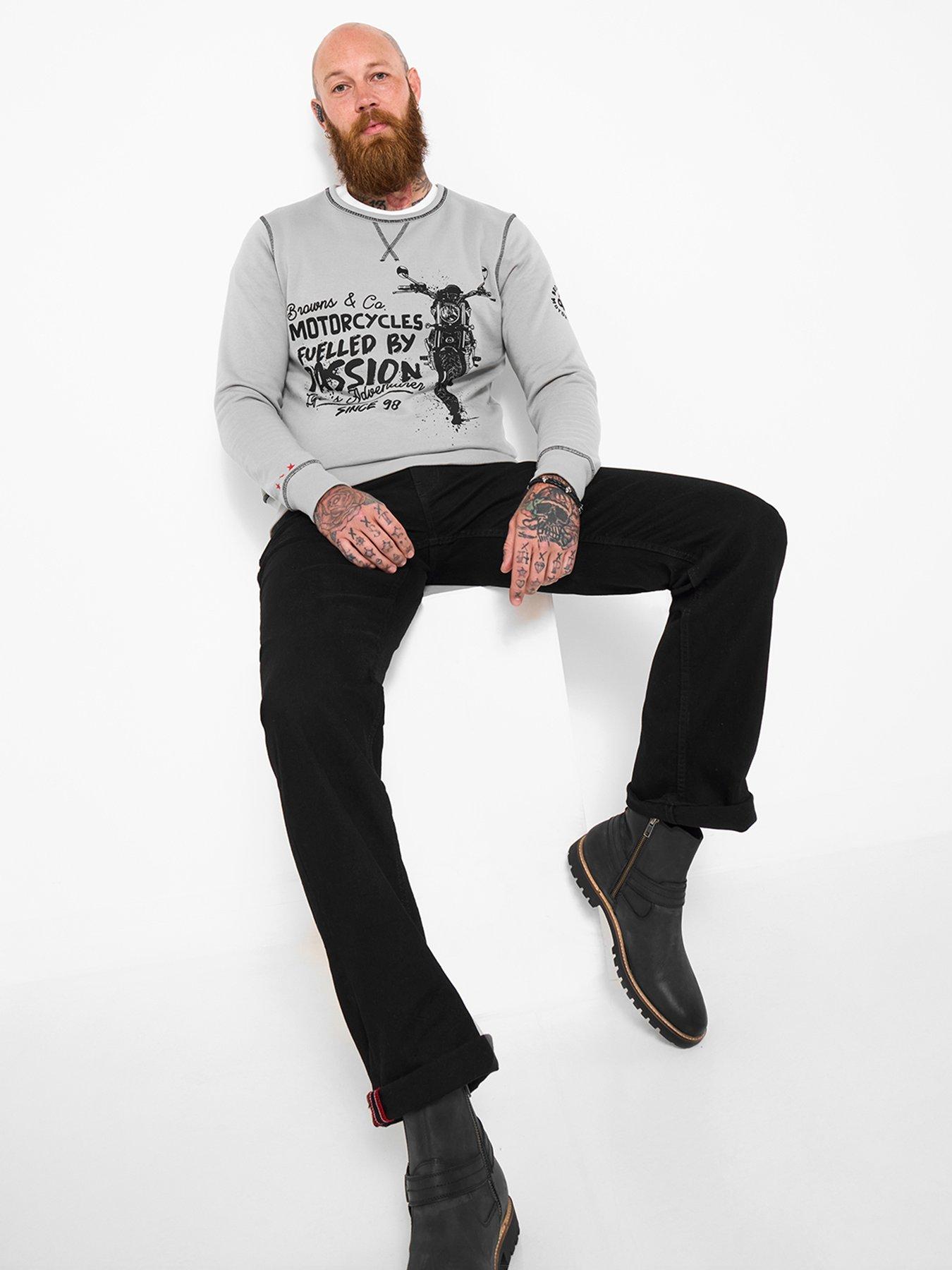 joe-browns-printed-crew-sweat-greyoutfit
