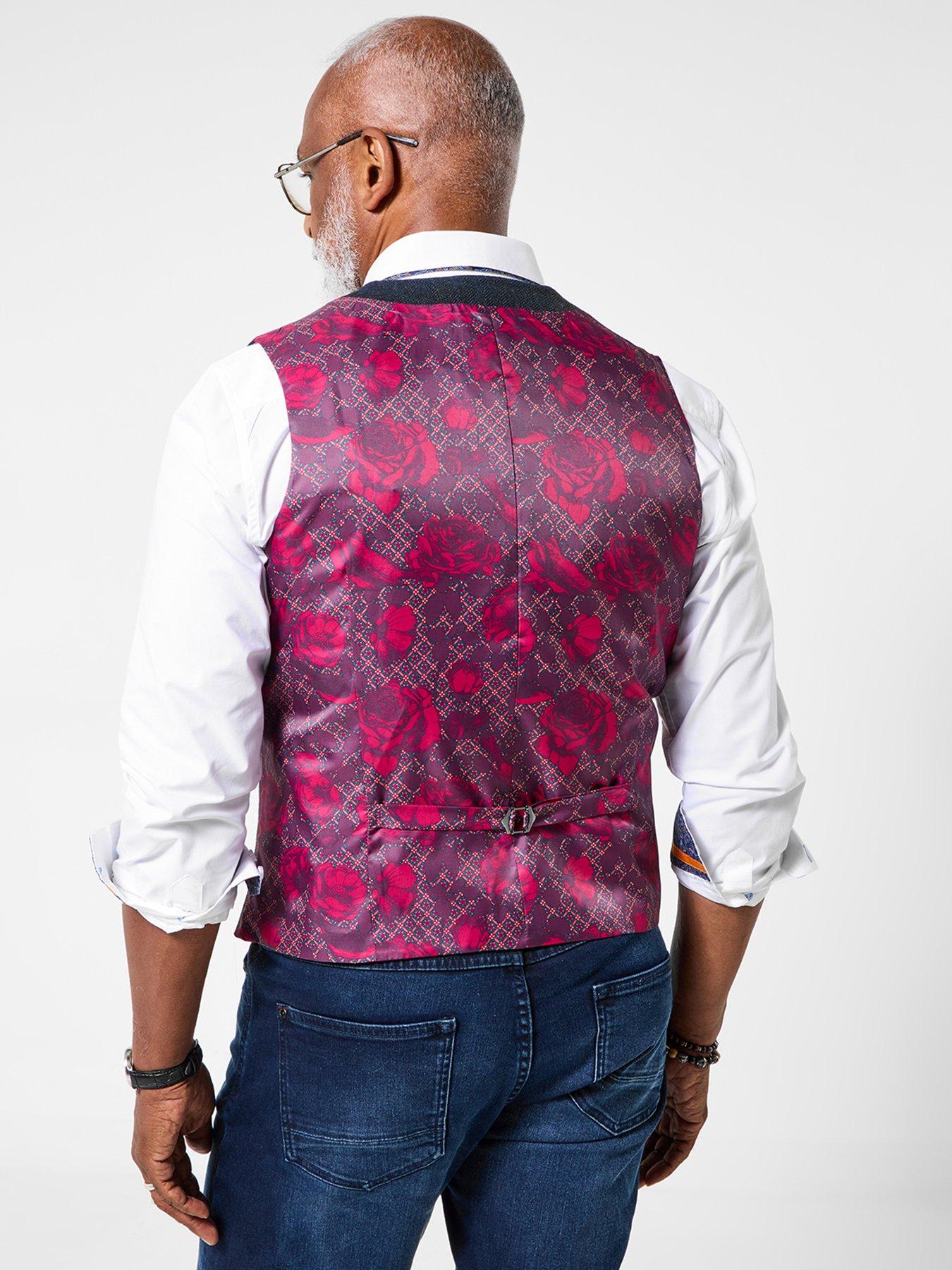 Image 3 of 6 of Joe Browns Herringbone Button Waistcoat - Navy