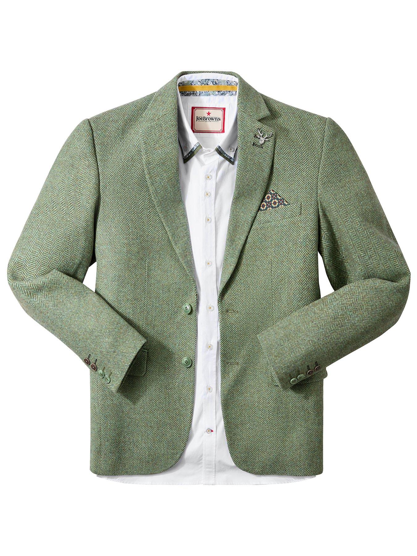 joe-browns-herringbone-luxe-contrast-blazer-greendetail