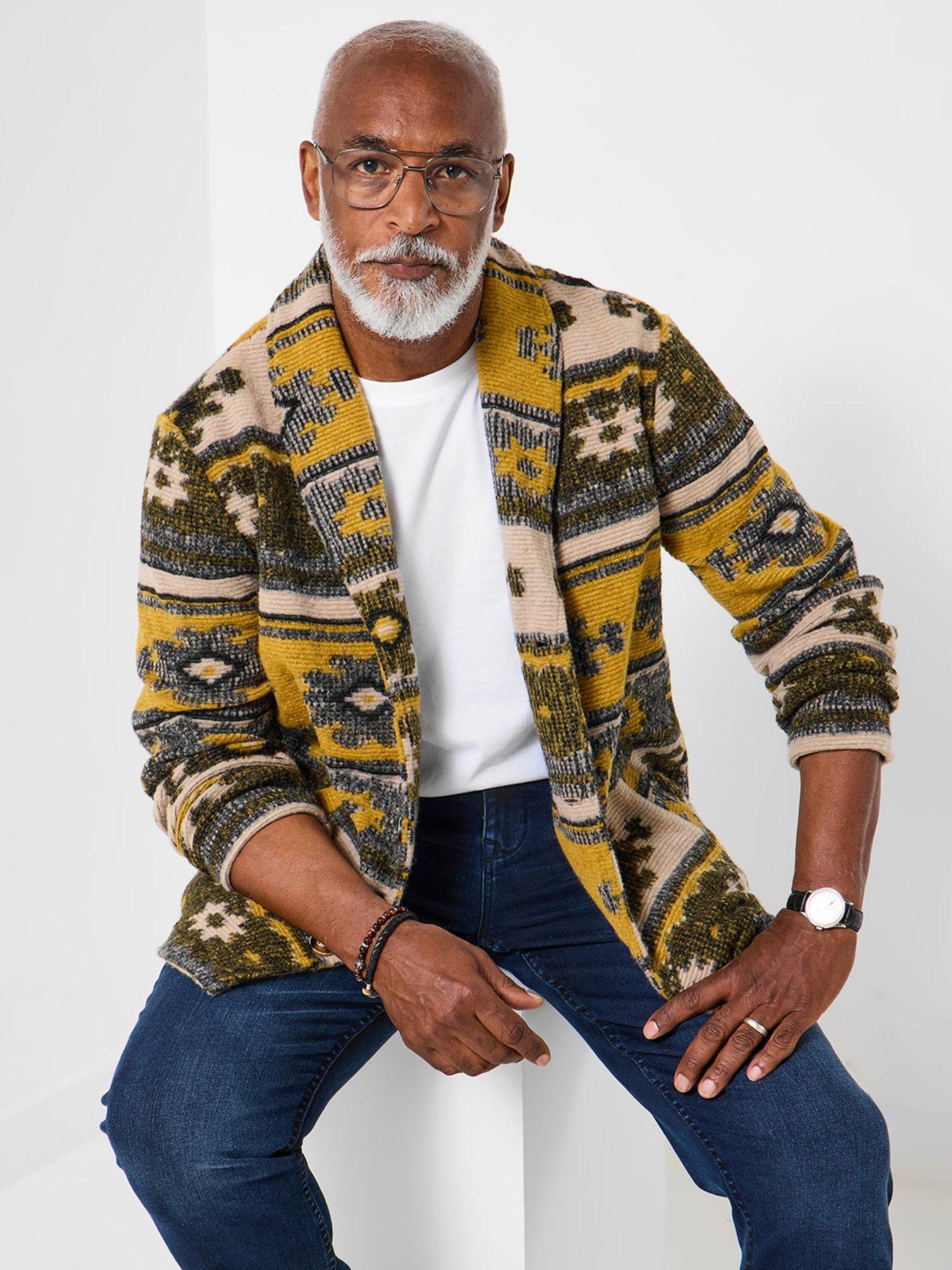 Image 1 of 6 of Joe Browns Shawl Peak Aztec Wool Jacket - Brown
