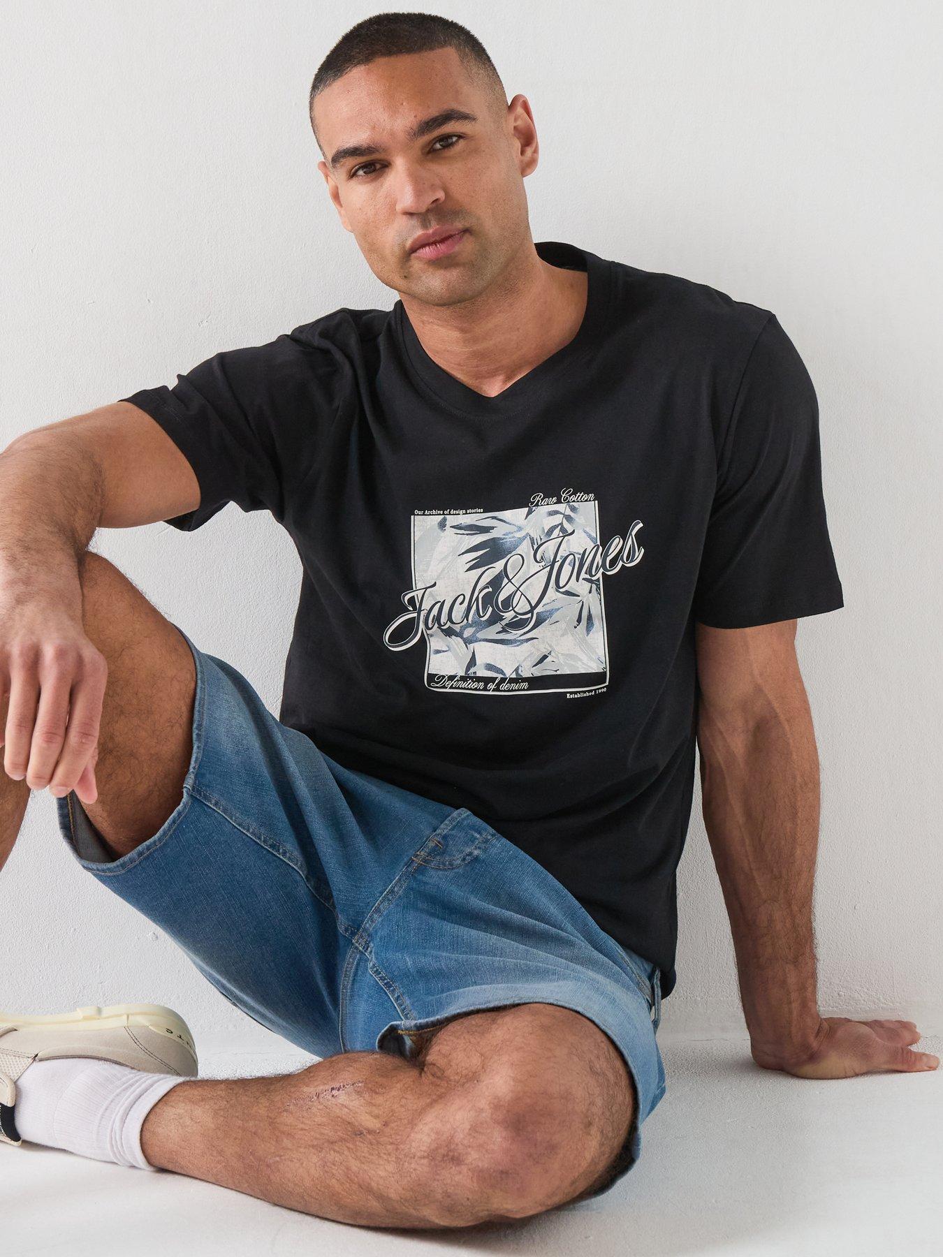 Image 6 of 6 of Jack & Jones Honolulu Graphic T-Shirt - Black