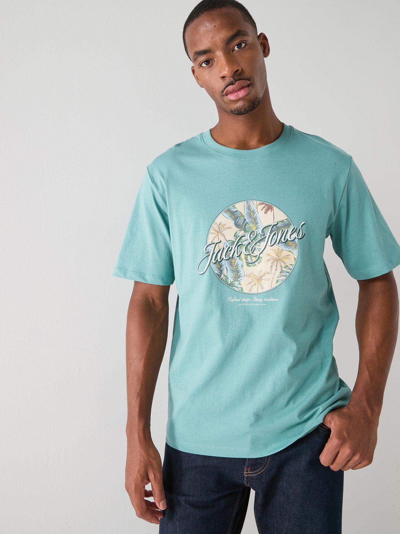 Jack & Jones Honolulu Graphic T-Shirt - Aqua