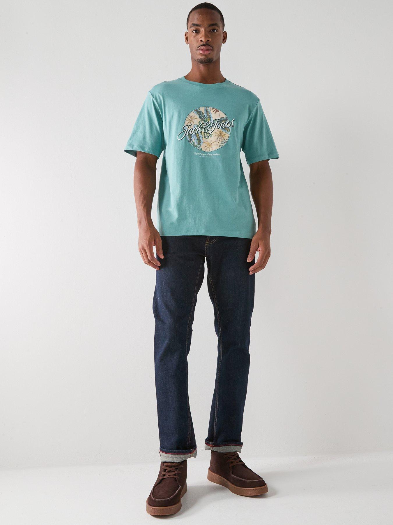 Image 3 of 6 of Jack & Jones Honolulu Graphic T-Shirt - Aqua