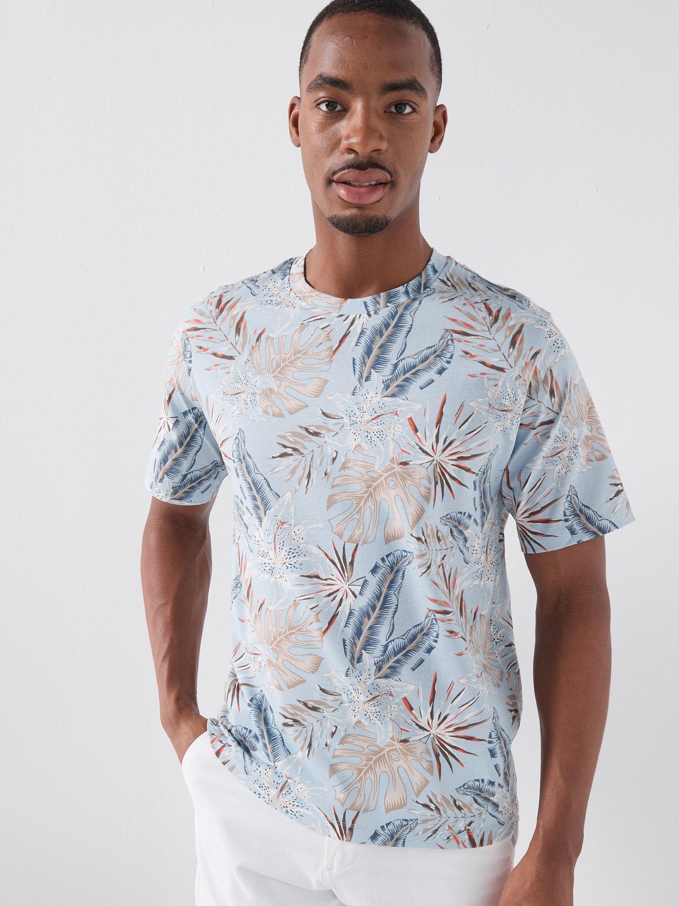 Jack & Jones Honolulu Printed T-Shirt - Light Blue