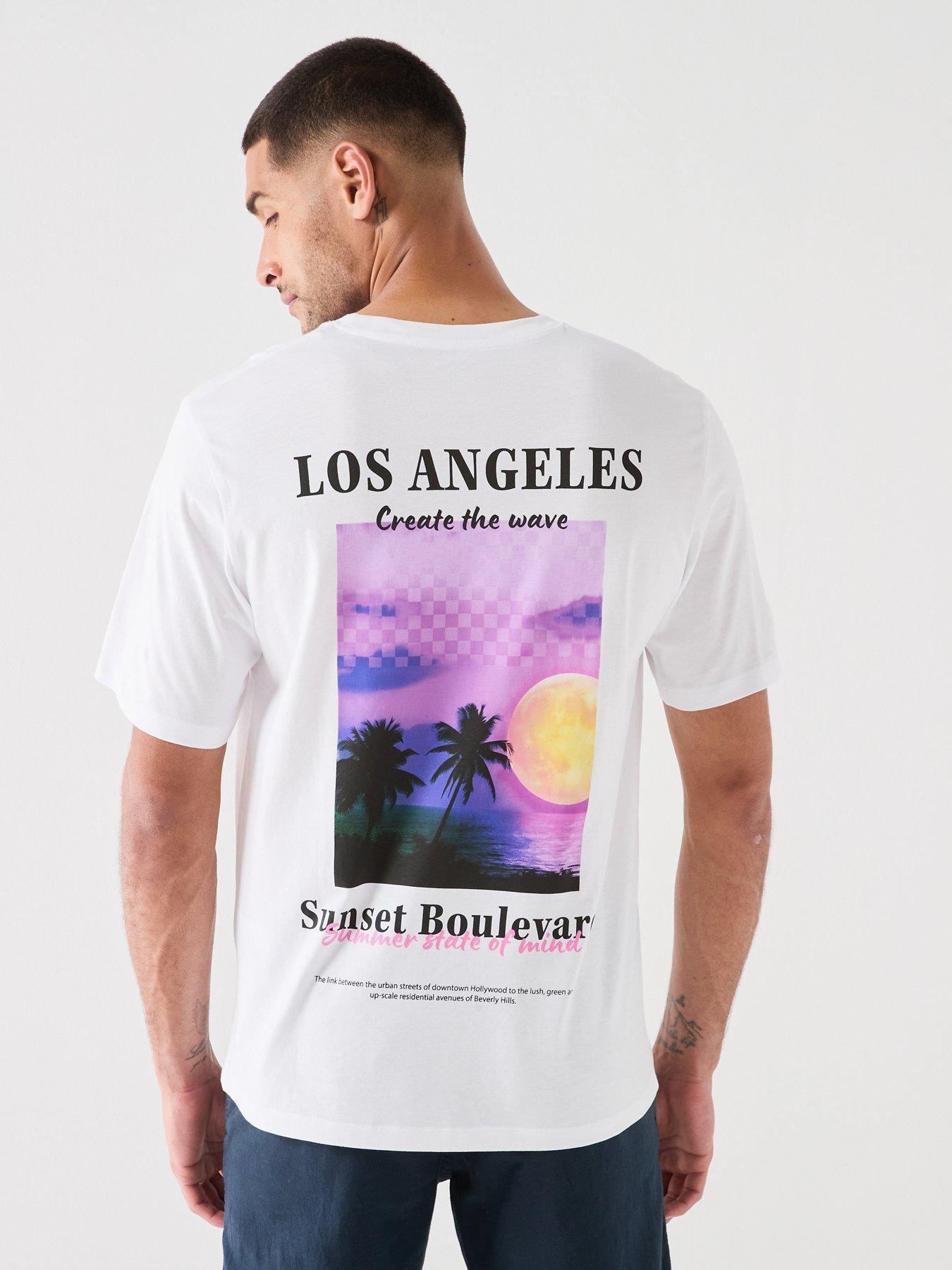 Image 2 of 6 of Jack & Jones City Back Graphic T-Shirt - White