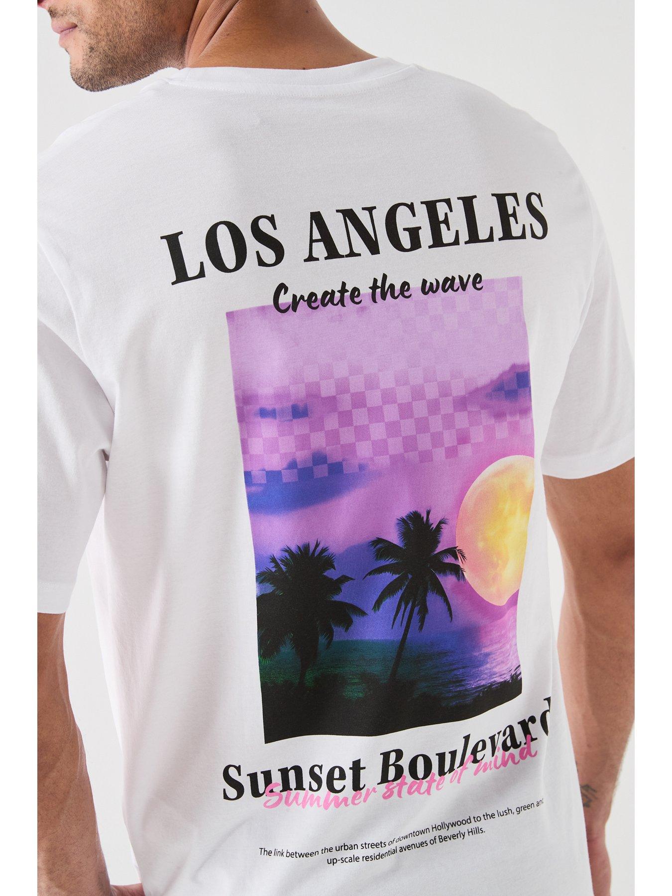 Image 4 of 6 of Jack & Jones City Back Graphic T-Shirt - White