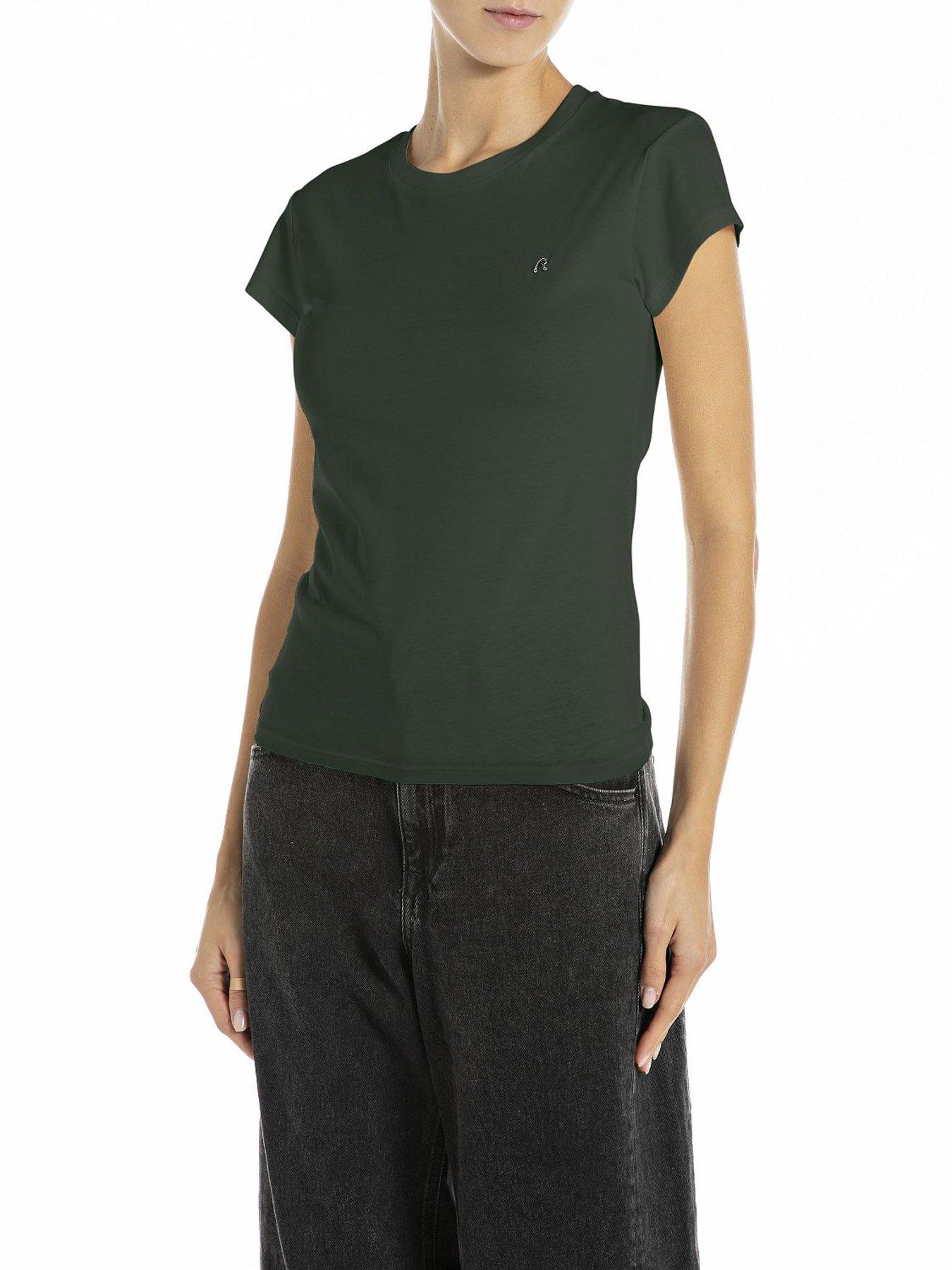 replay-basic-small-logo-t-shirt-greenfront