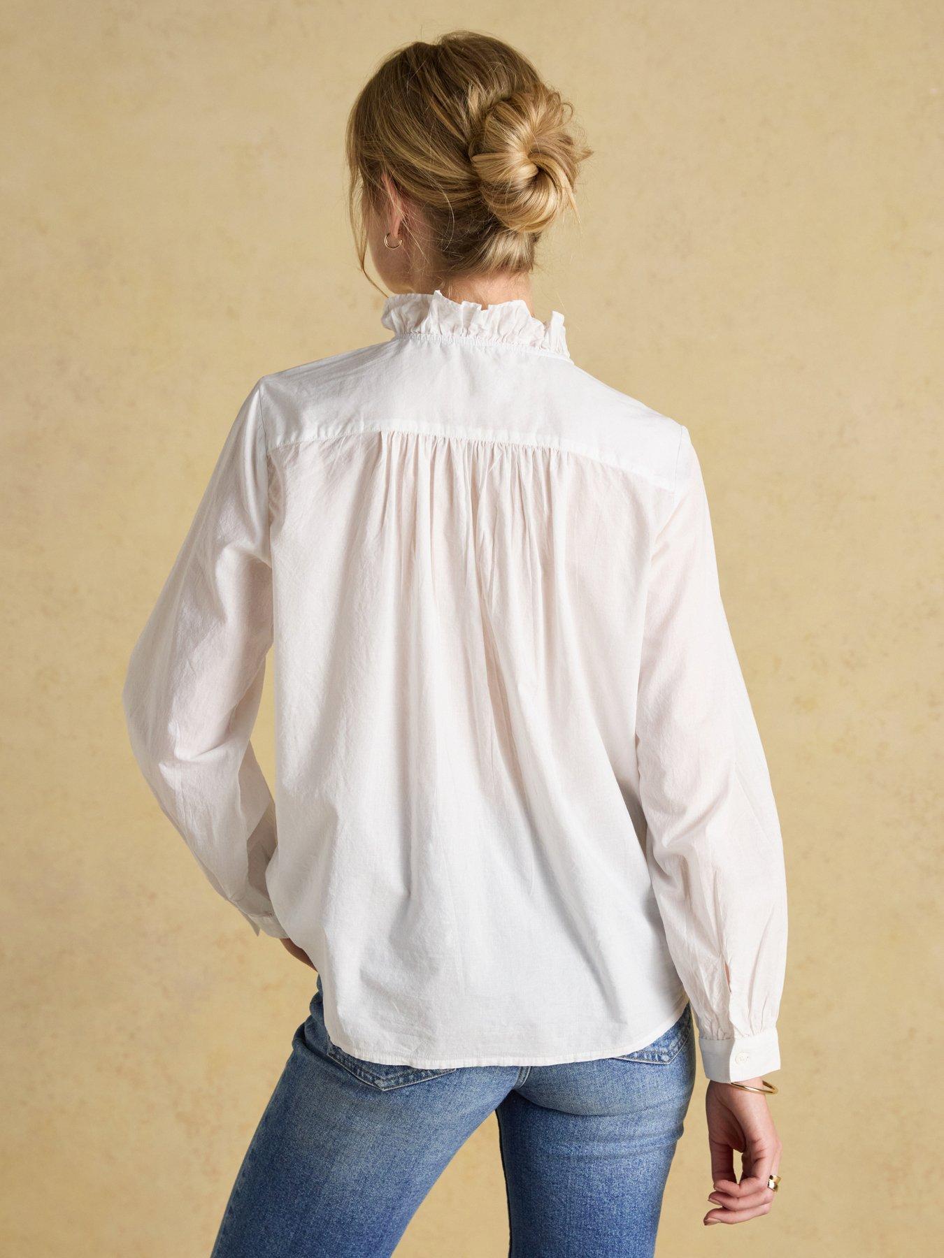 joules-cotton-ruffle-blouse-whitestillFront