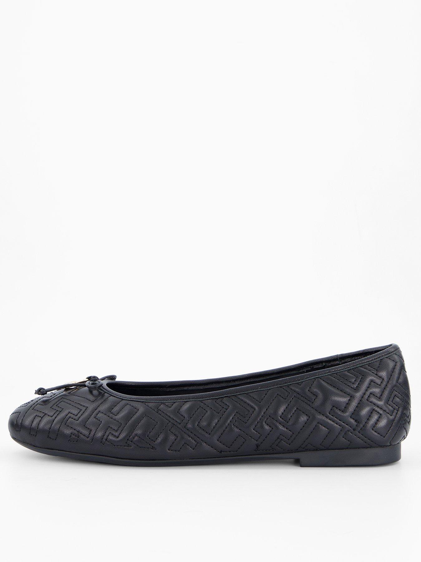 Image 1 of 7 of Tommy Hilfiger Quilted Ballerina Pump - Black