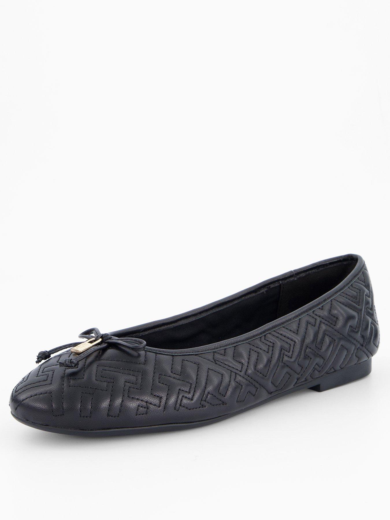 Image 2 of 7 of Tommy Hilfiger Quilted Ballerina Pump - Black