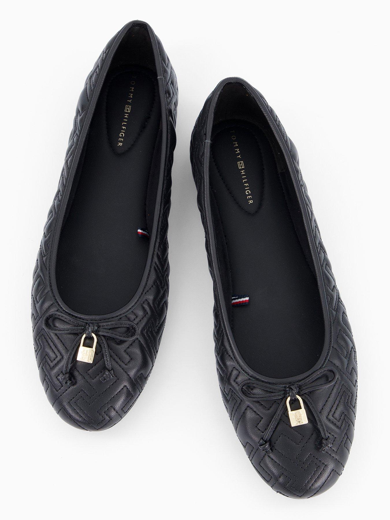 Image 3 of 7 of Tommy Hilfiger Quilted Ballerina Pump - Black