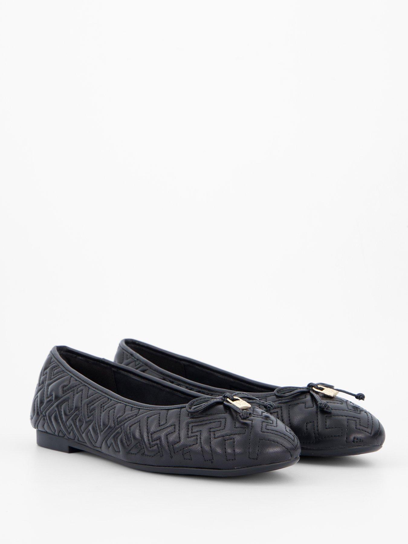 Image 6 of 7 of Tommy Hilfiger Quilted Ballerina Pump - Black