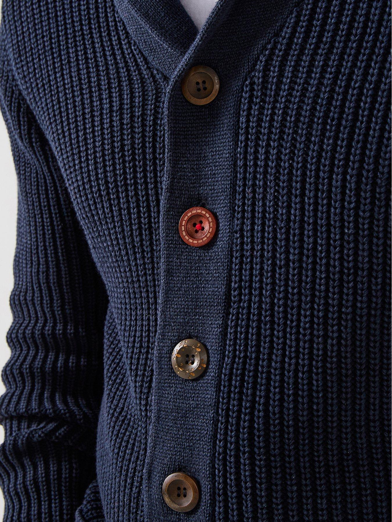 Image 4 of 6 of Joe Browns Washed Indigo Knitted Cardigan - Navy