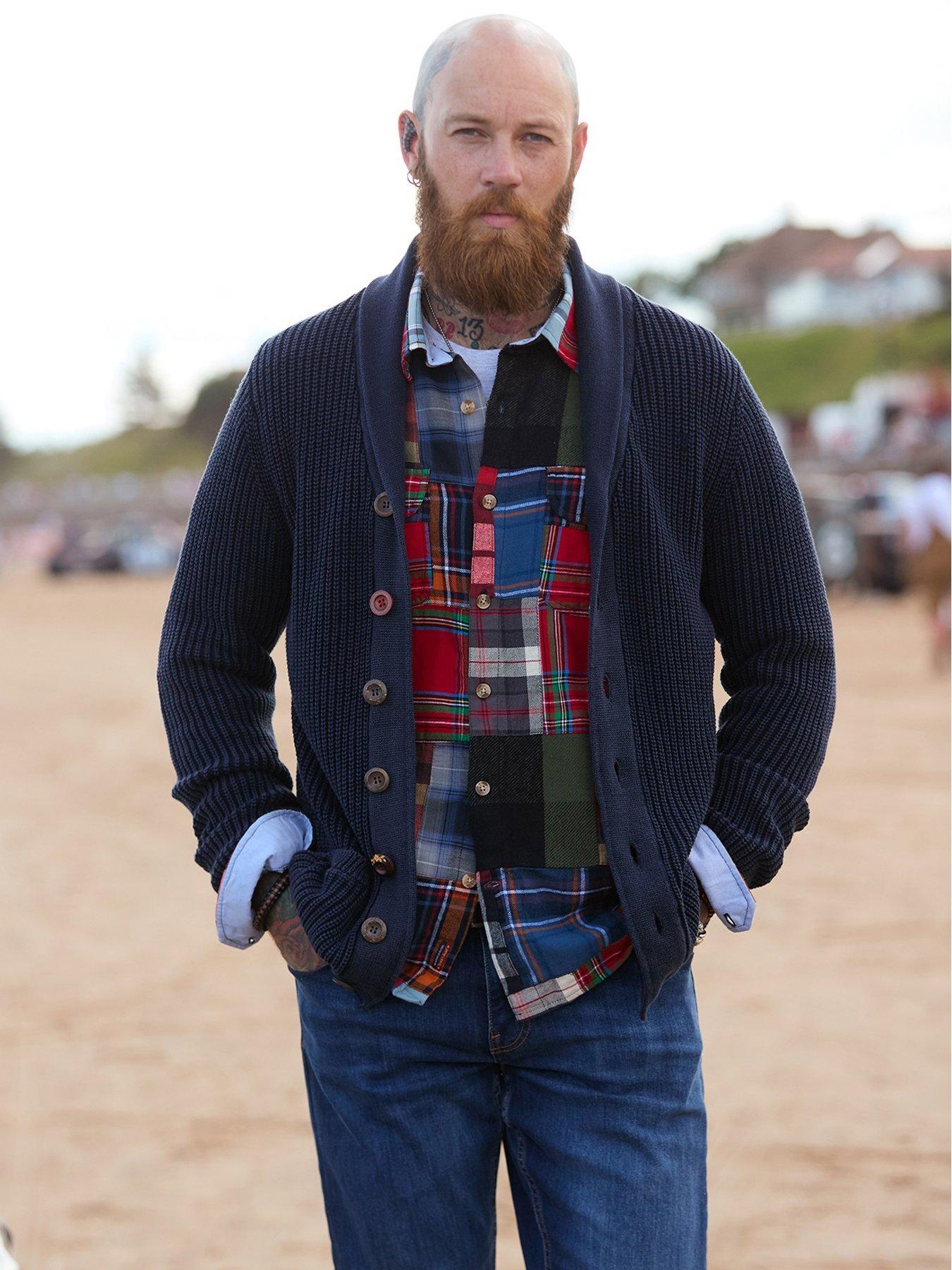 Image 5 of 6 of Joe Browns Washed Indigo Knitted Cardigan - Navy