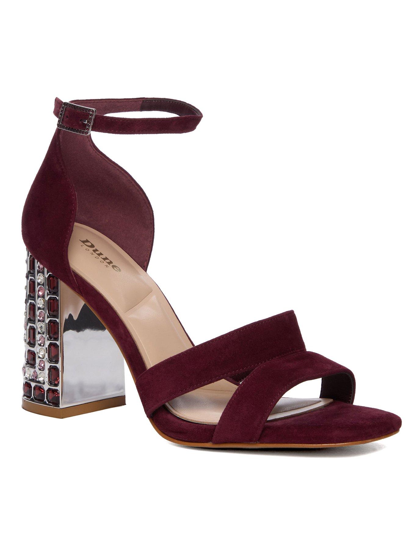 dune-london-majestical-suede-embellished-heel-burgundystillFront