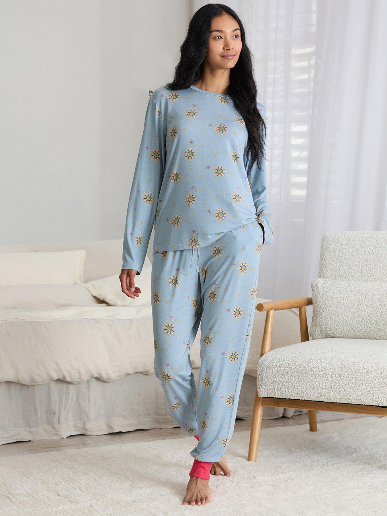 chelsea-peers-long-crew-neck-set-blue