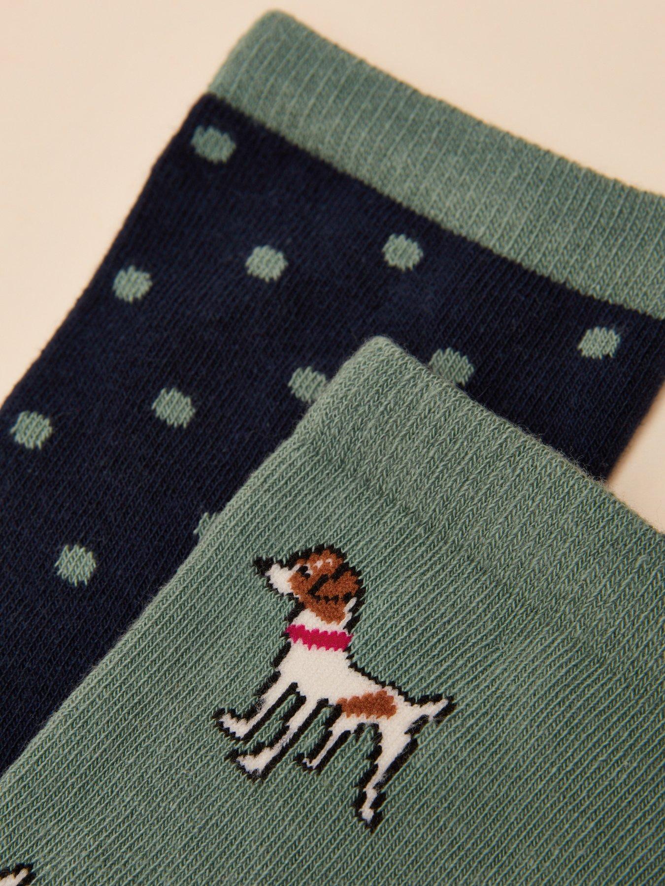 Image 2 of 3 of Joules Pack Of Two Socks - Green/Blue