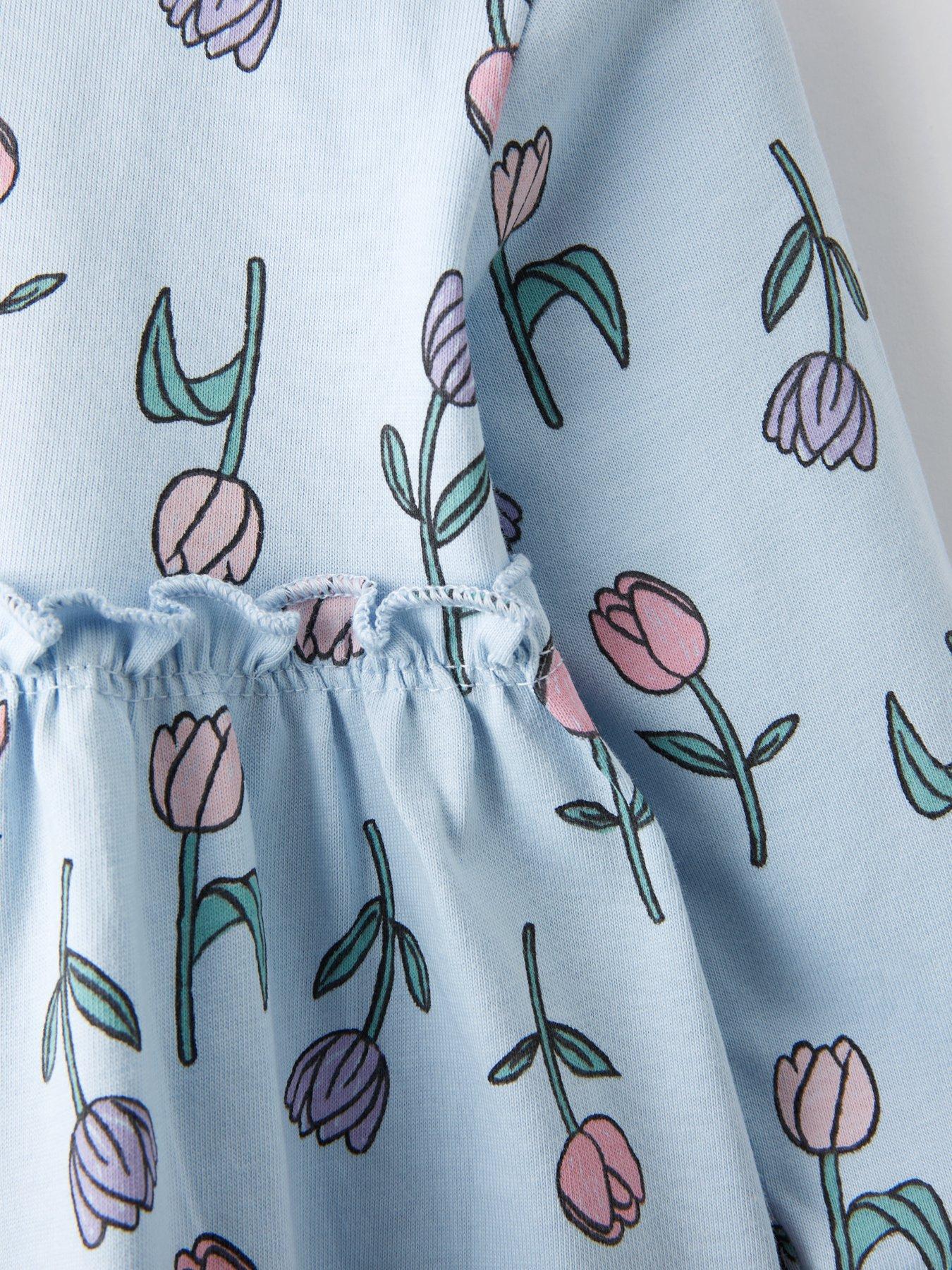 the-very-collection-floral-print-jersey-dress-blueoutfit
