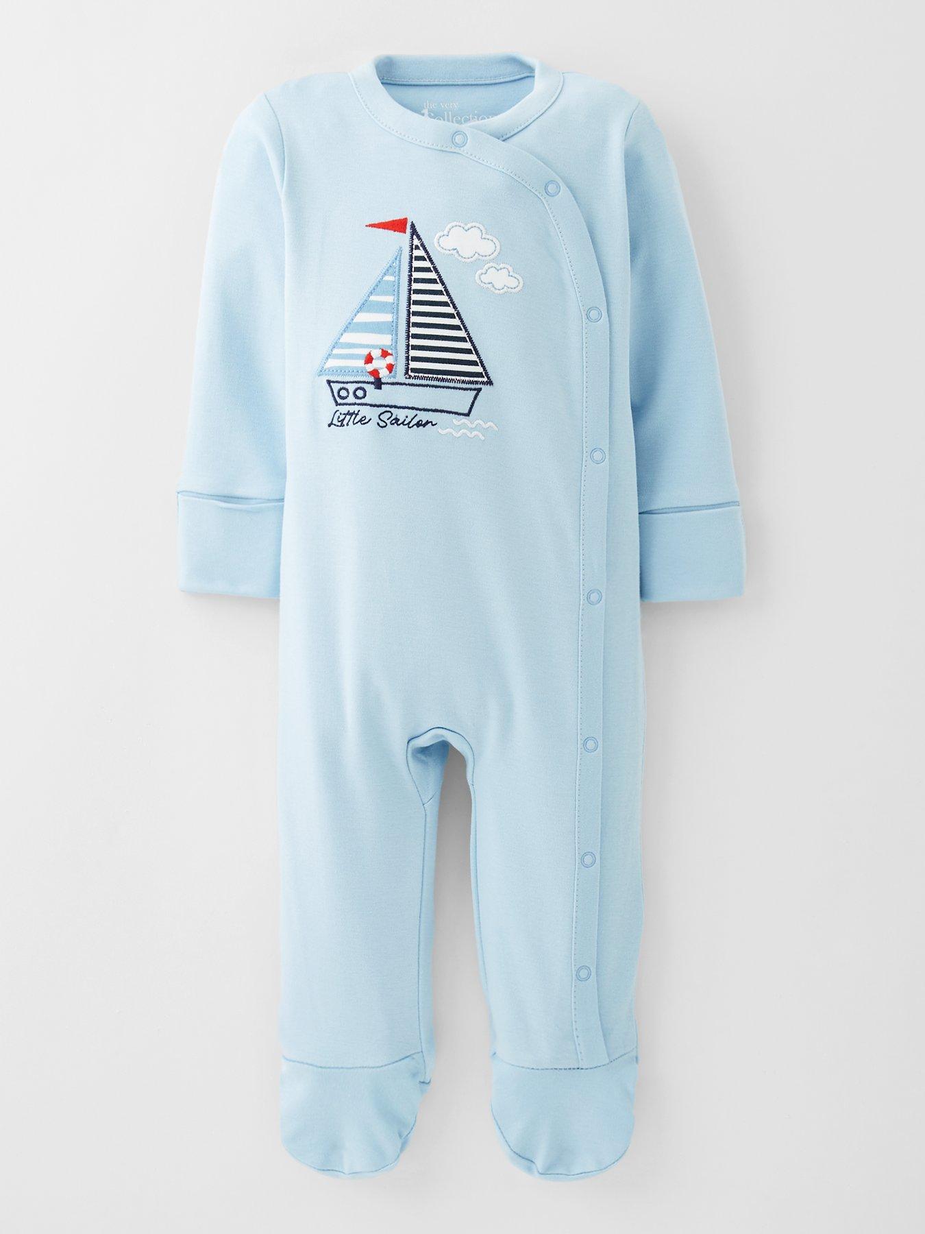 The Very Collection Little Sailor Sleepsuit - Blue