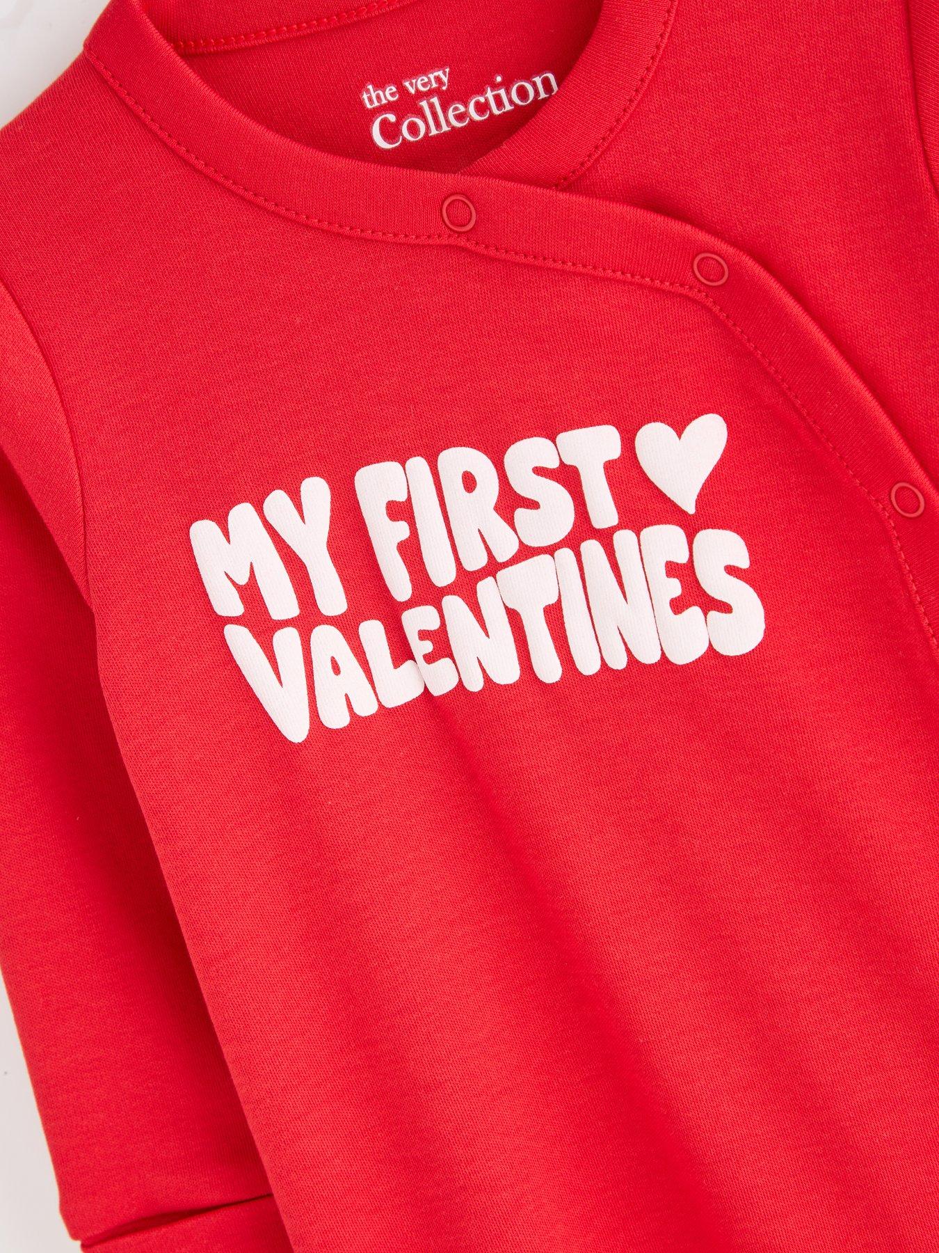 Image 3 of 5 of The Very Collection My 1st Valentines Sleepsuit