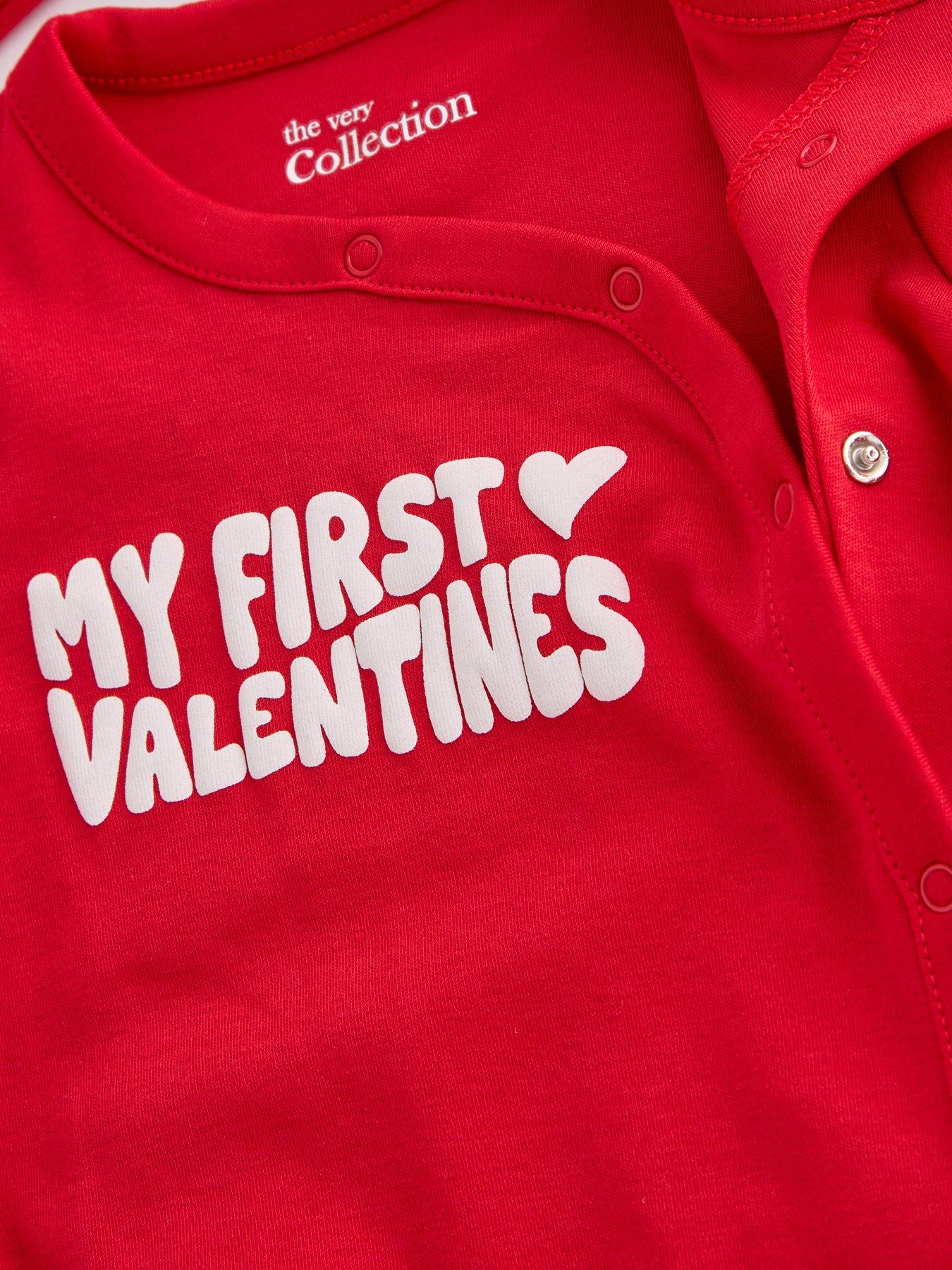 Image 4 of 5 of The Very Collection My 1st Valentines Sleepsuit