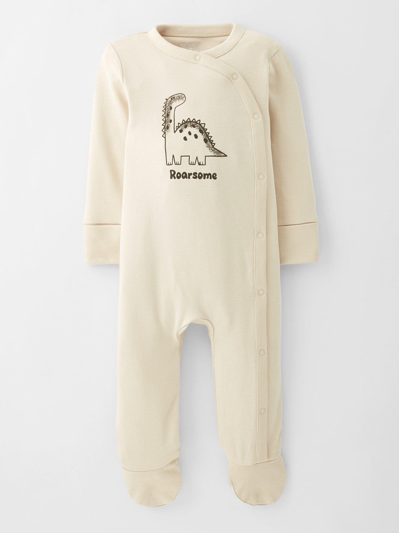 the-very-collection-2-pack-dinosaur-sleepsuits-creamoutfit