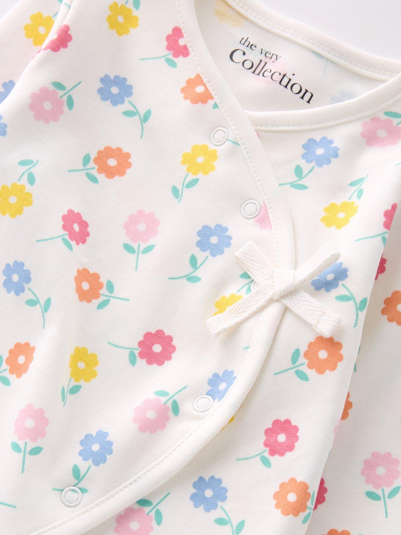 the-very-collection-floral-print-sleepsuit-amp-hat-set-whiteoutfit