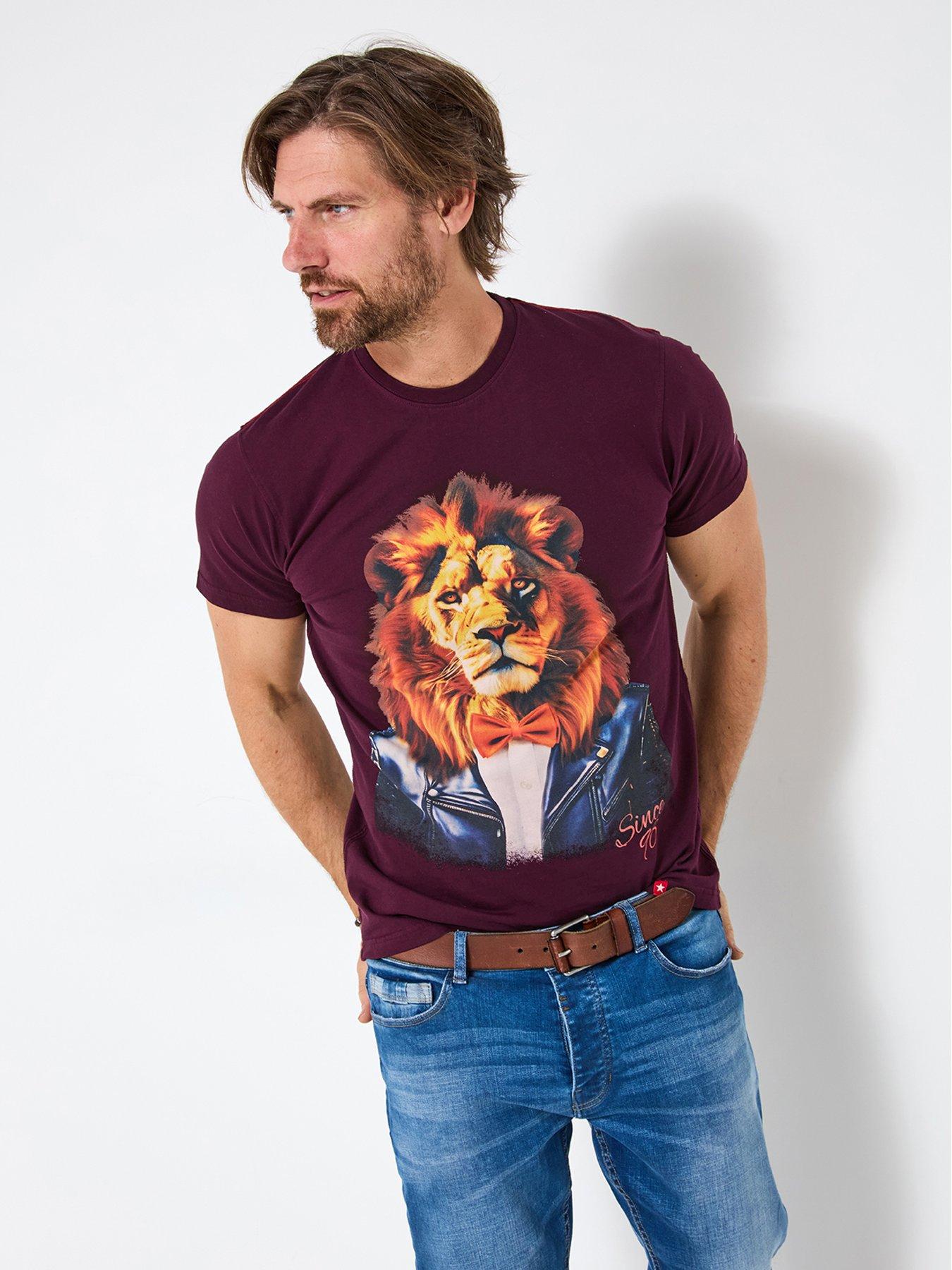 joe-browns-lion-graphic-t-shirt-dark-purple