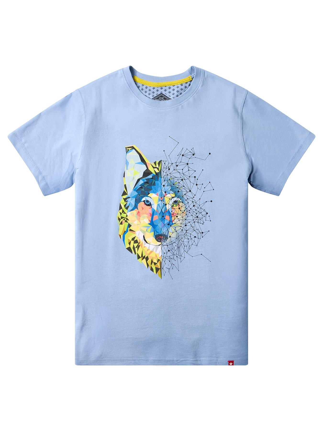 Image 6 of 6 of Joe Browns Wolf Contrast Print T Shirt - Blue