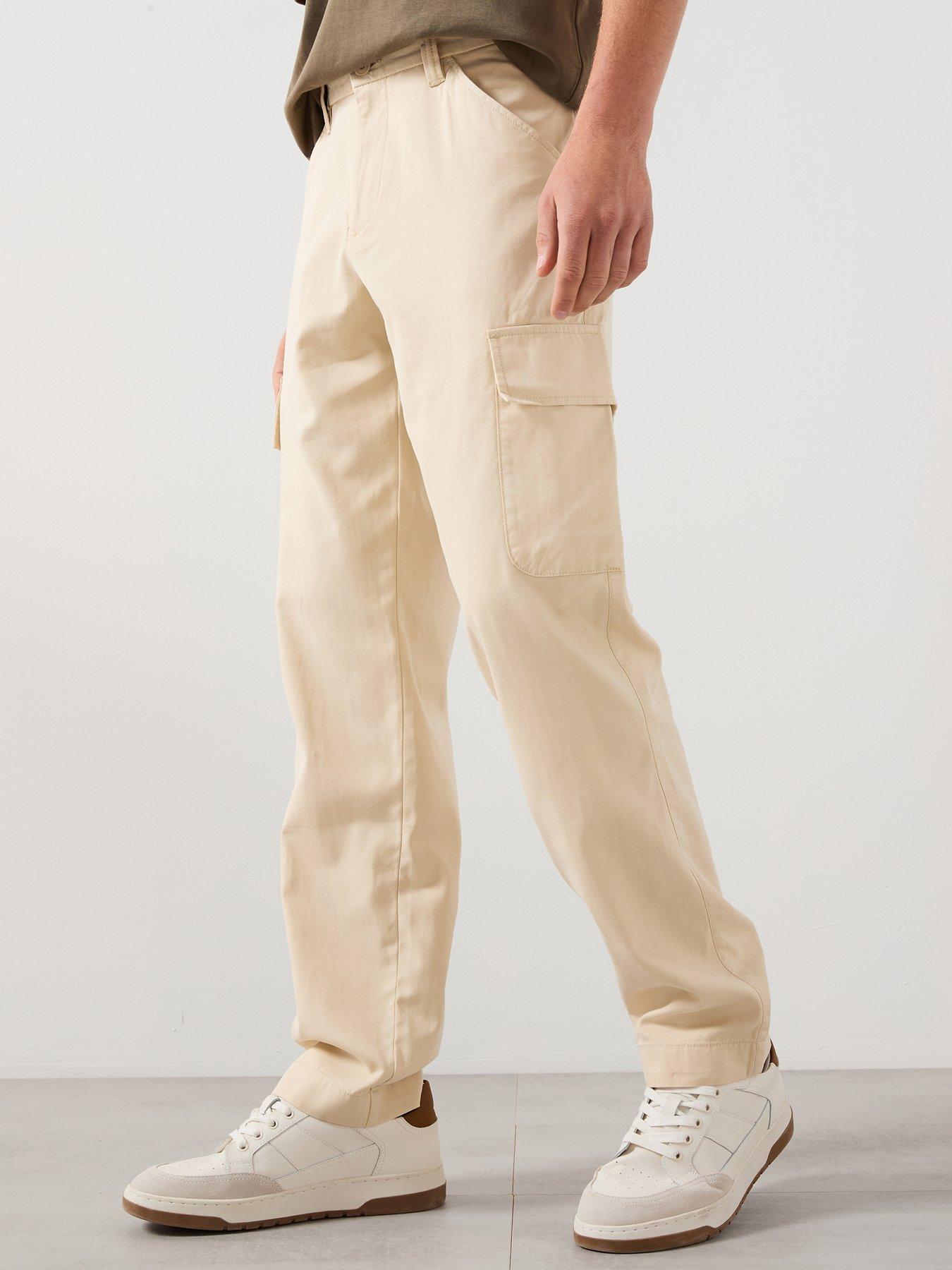 mango-salina-light-herringbone-cargo-pants-light-beigefront