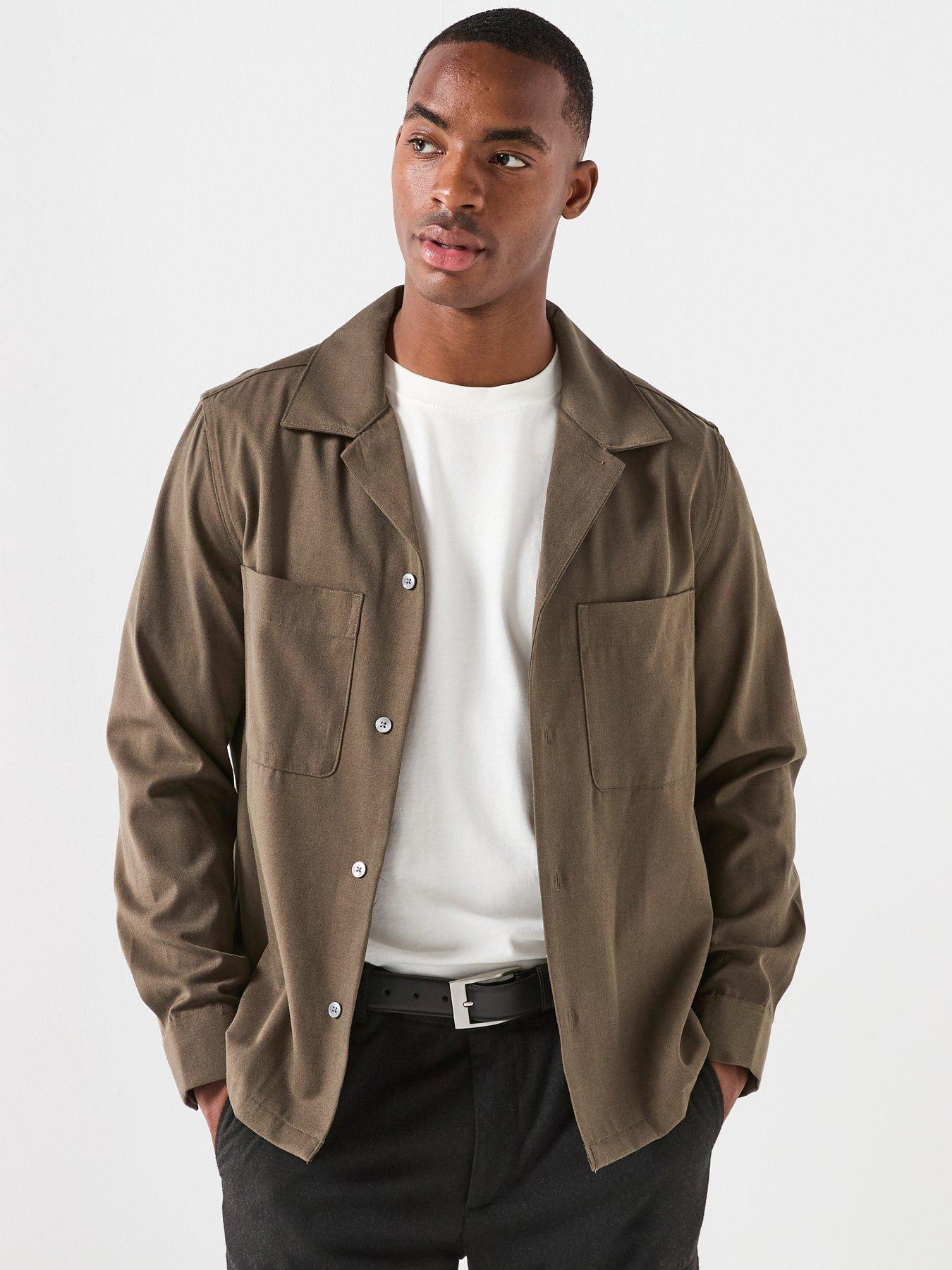 mango-milton-cuban-collar-overshirt-khaki