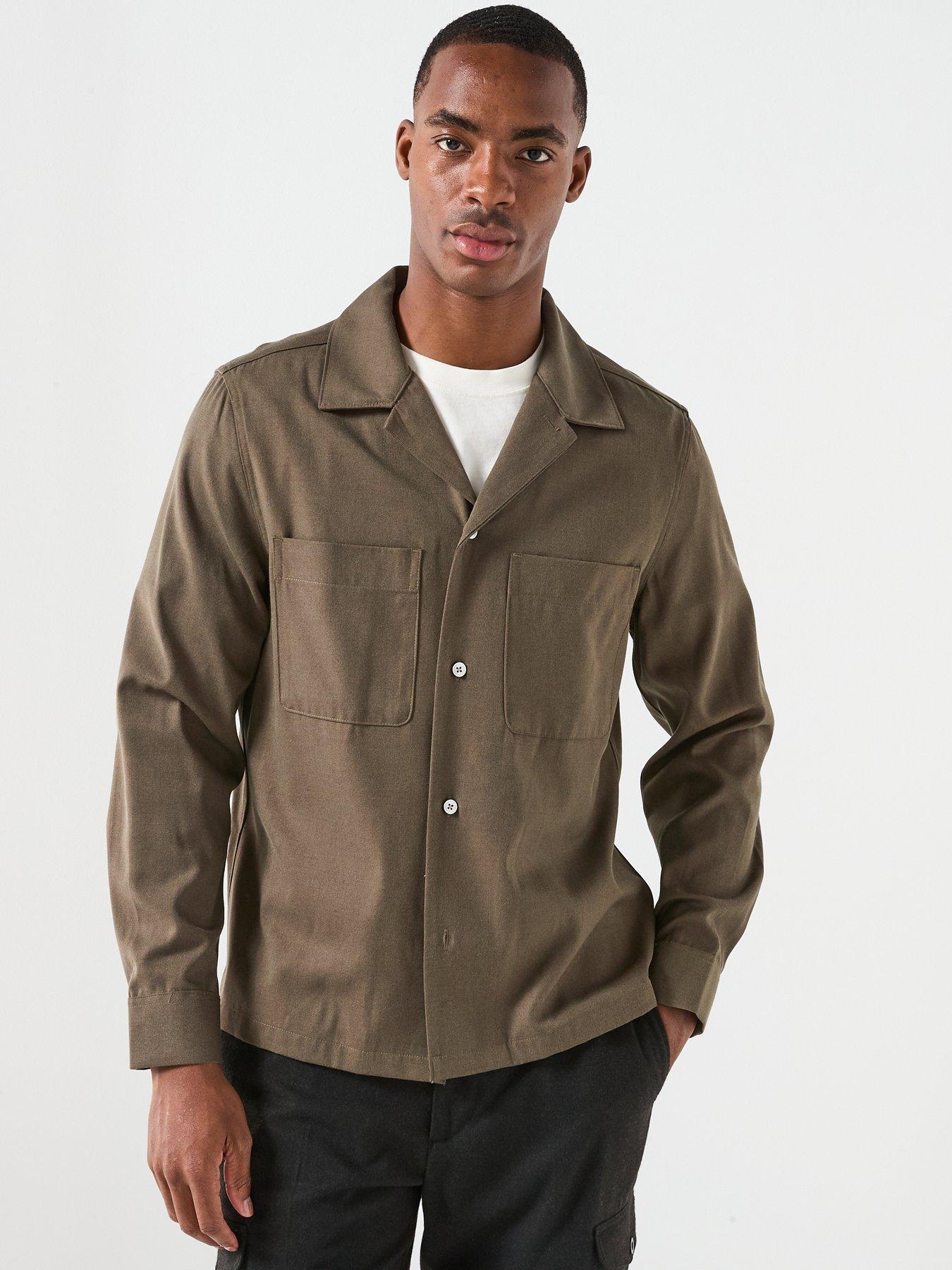 mango-milton-cuban-collar-overshirt-khakidetail
