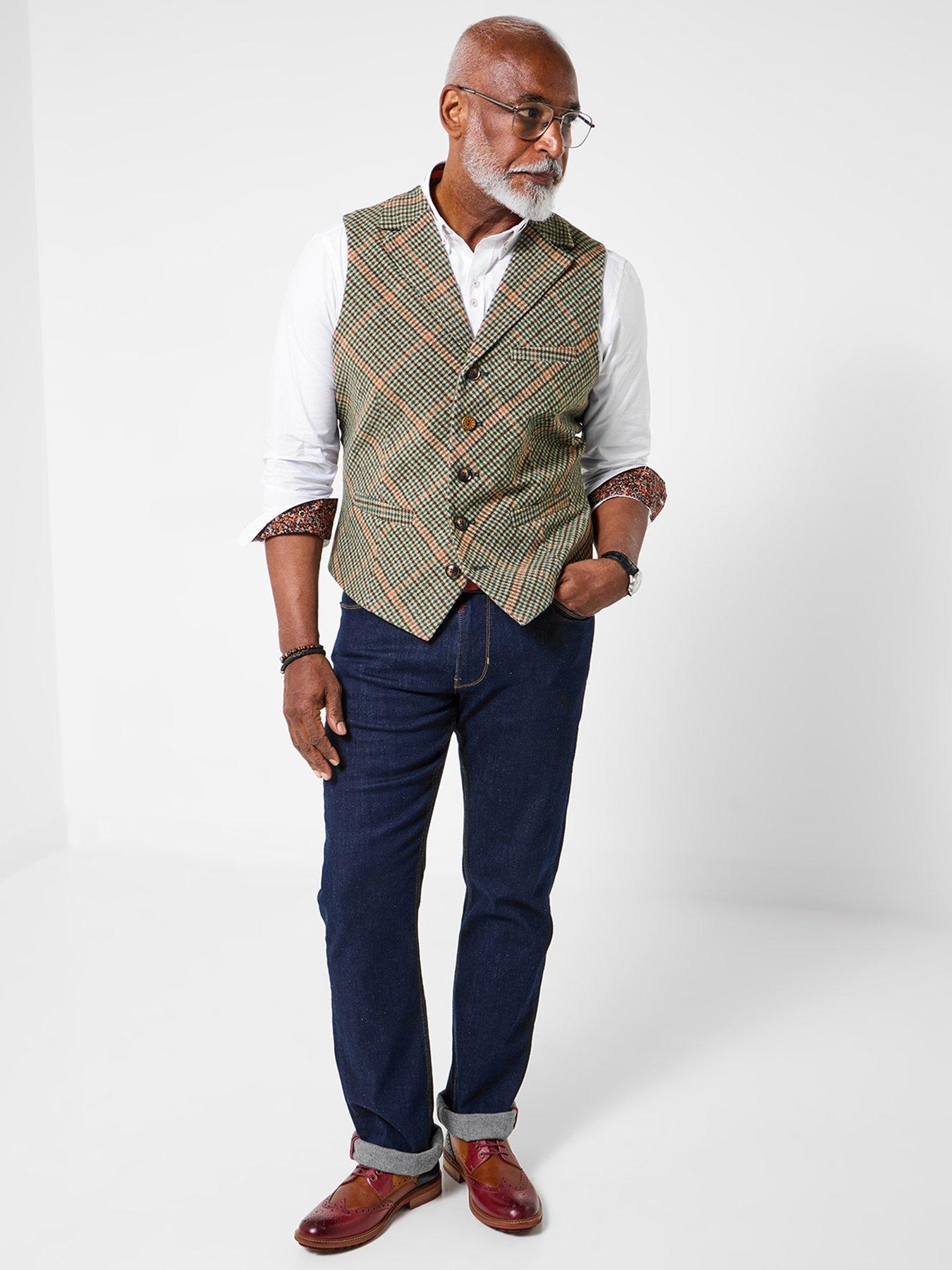 joe-browns-check-waistcoat-greenstillFront