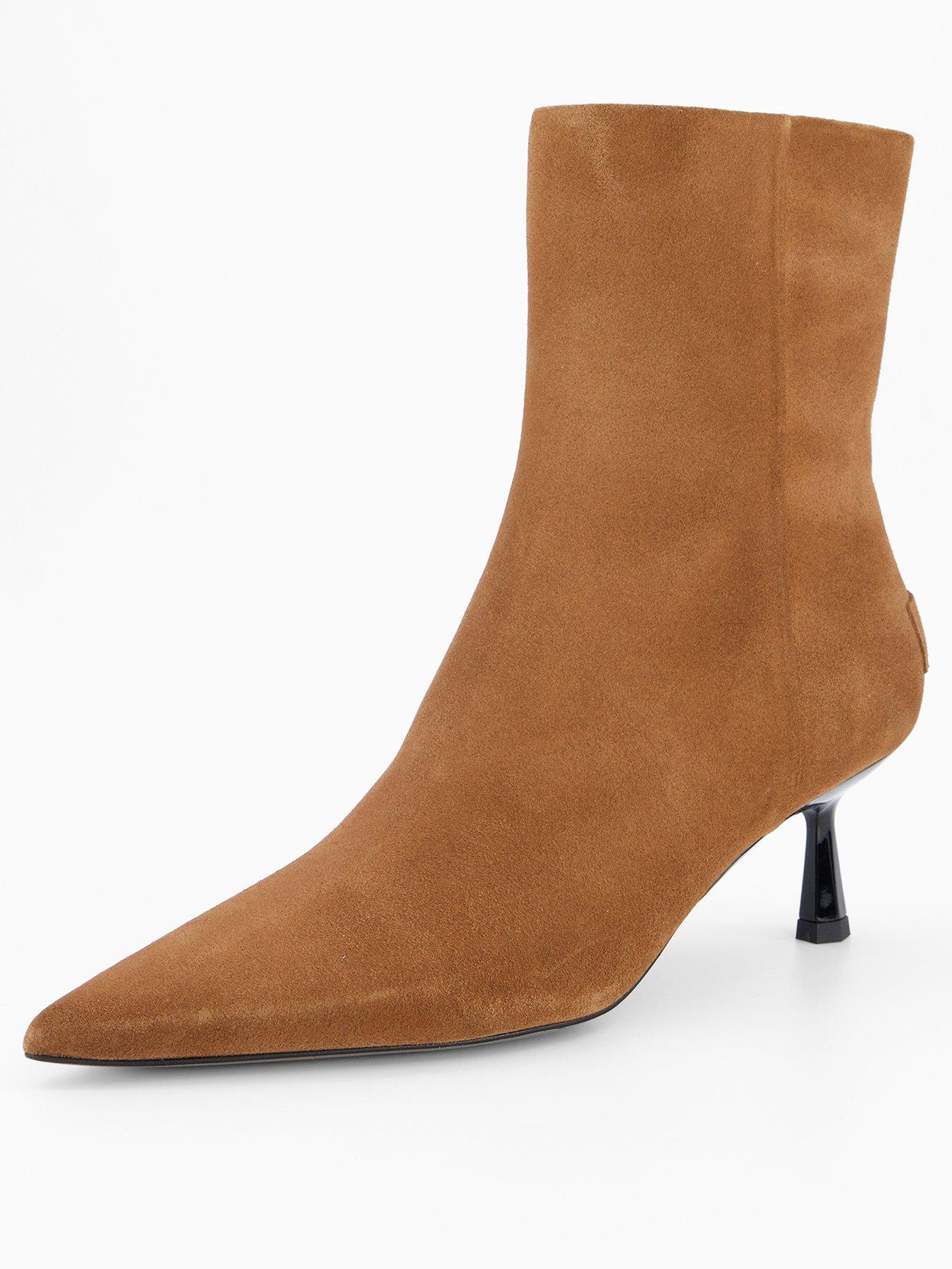 Image 2 of 7 of AllSaints Vivian Suede Boot - Brown