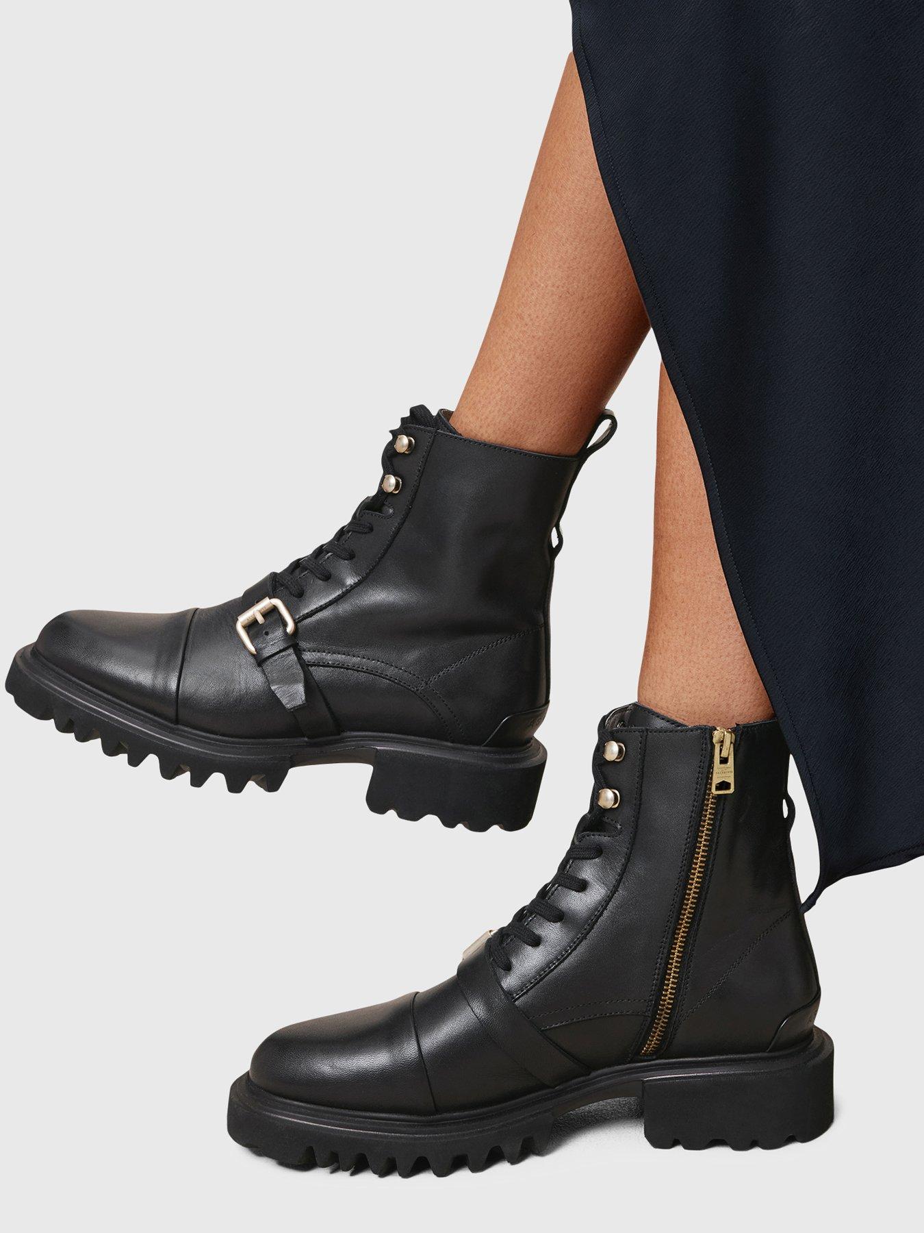 AllSaints Tori Leather Boot - Black