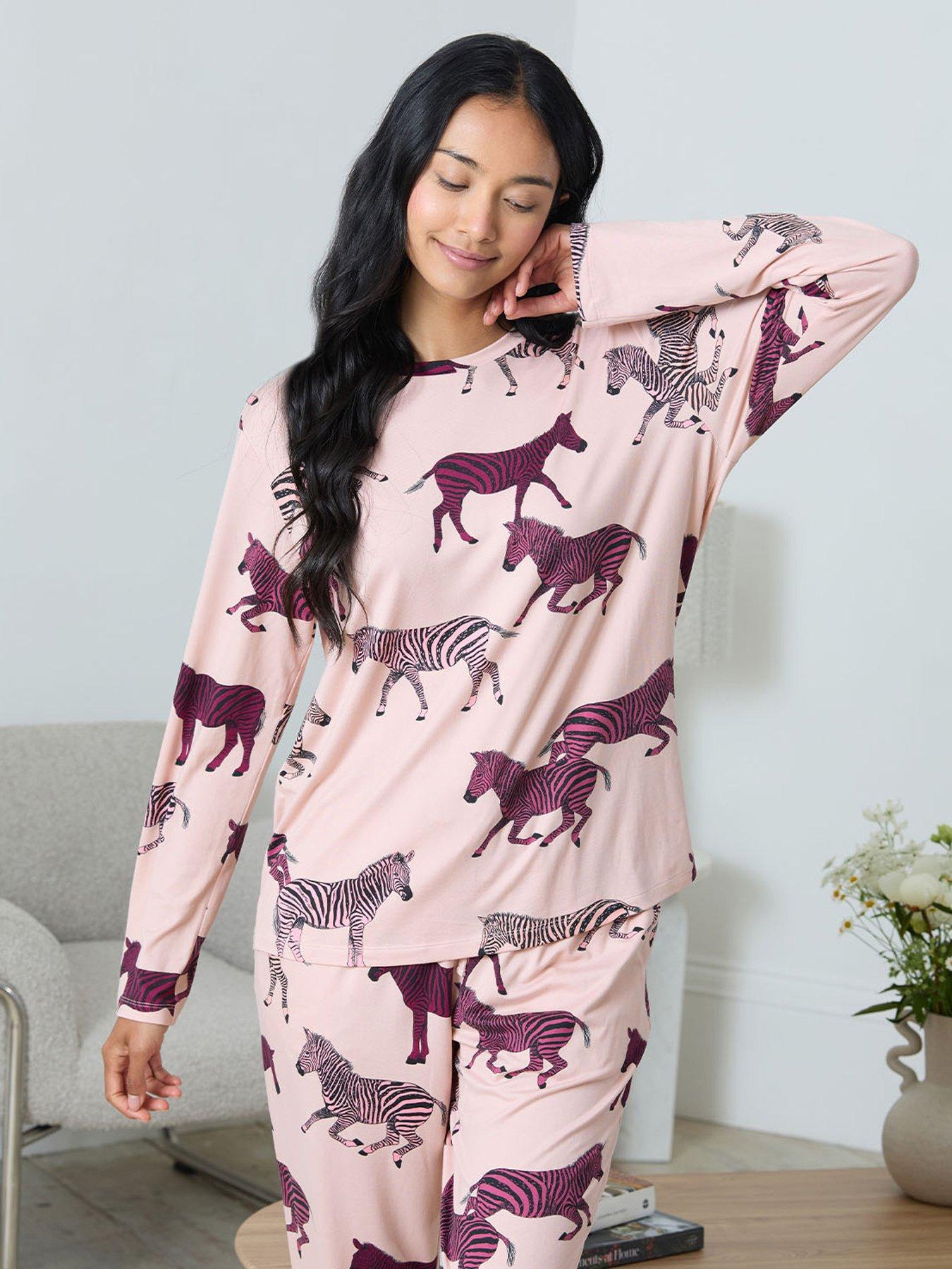 chelsea-peers-classic-long-sleeve-crew-neck-set-in-polyester-pinkstillFront