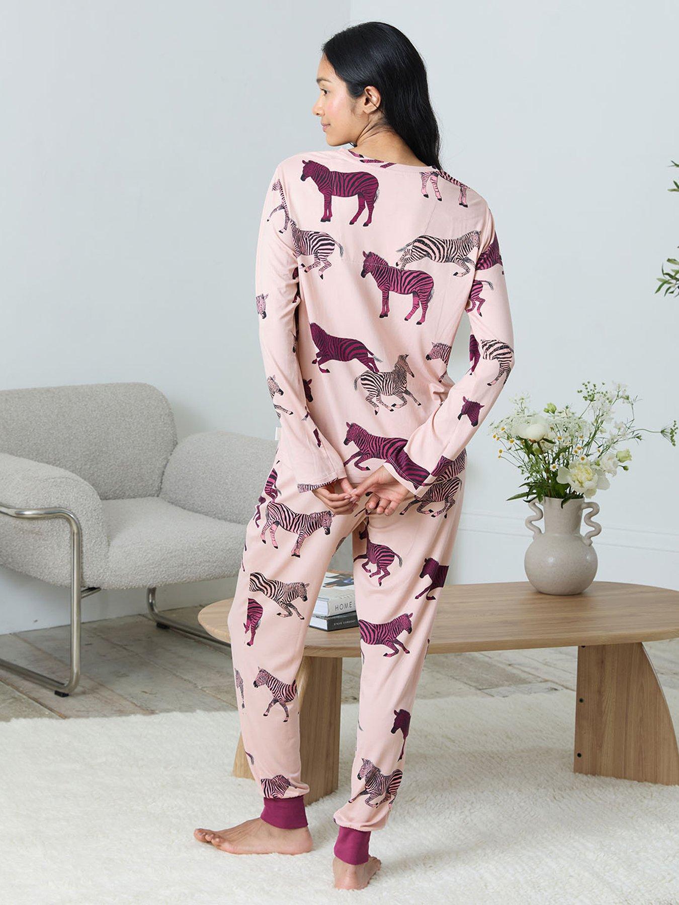 chelsea-peers-classic-long-sleeve-crew-neck-set-in-polyester-pinkoutfit