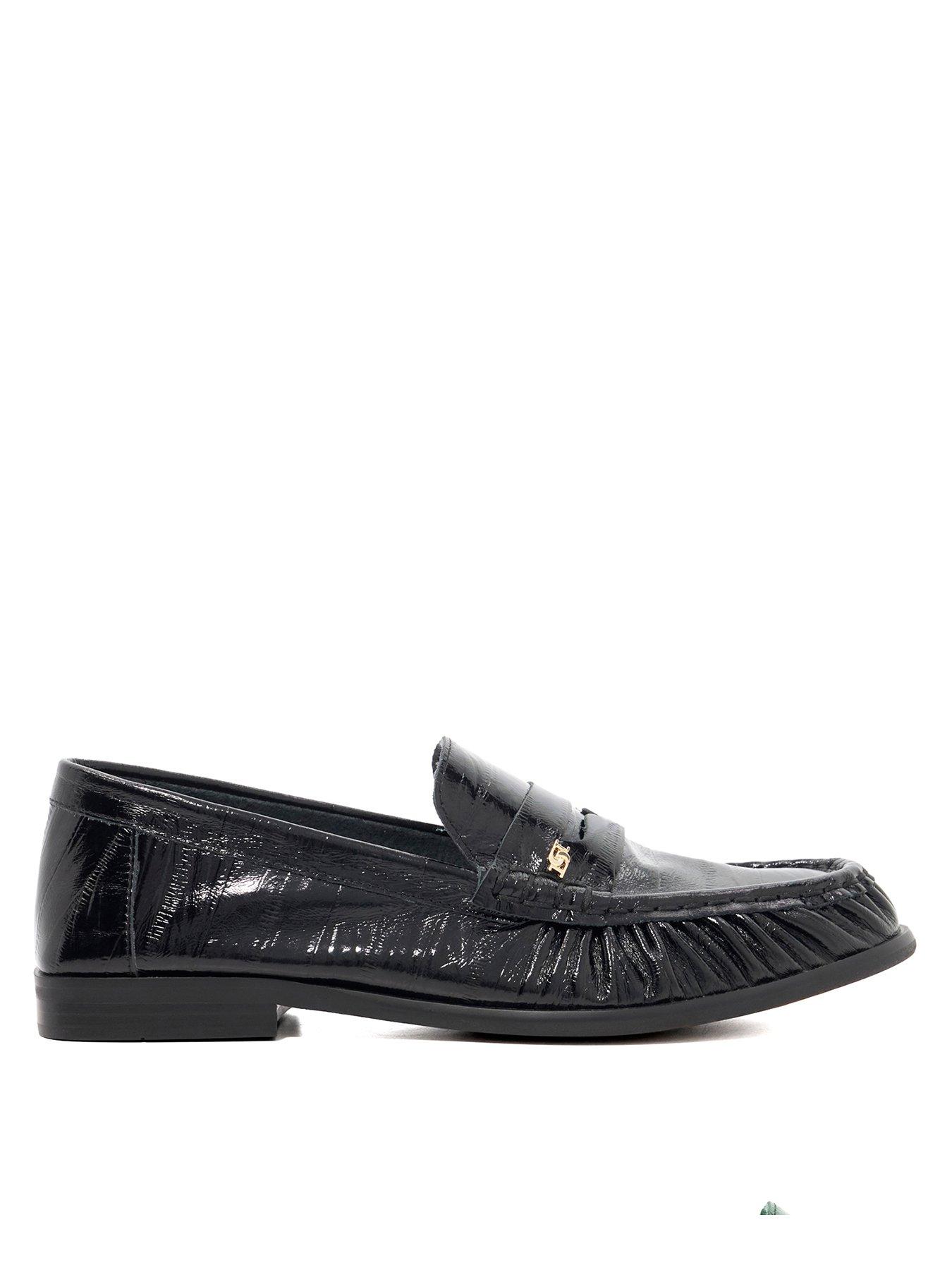 Dune London Grisella Leather Loafers - Black