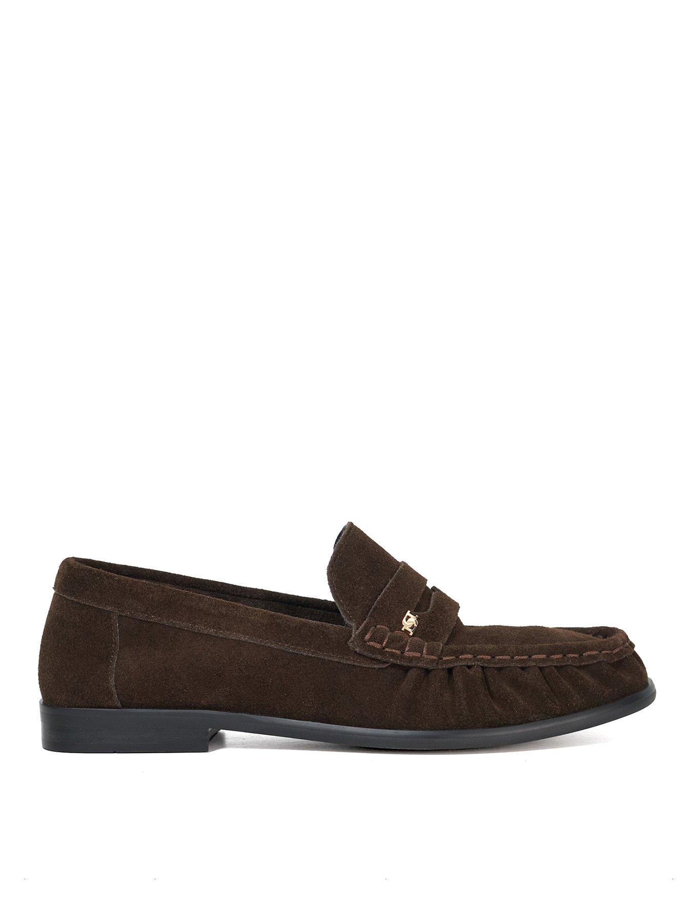 Dune London Grisella Leather Loafers - Brown