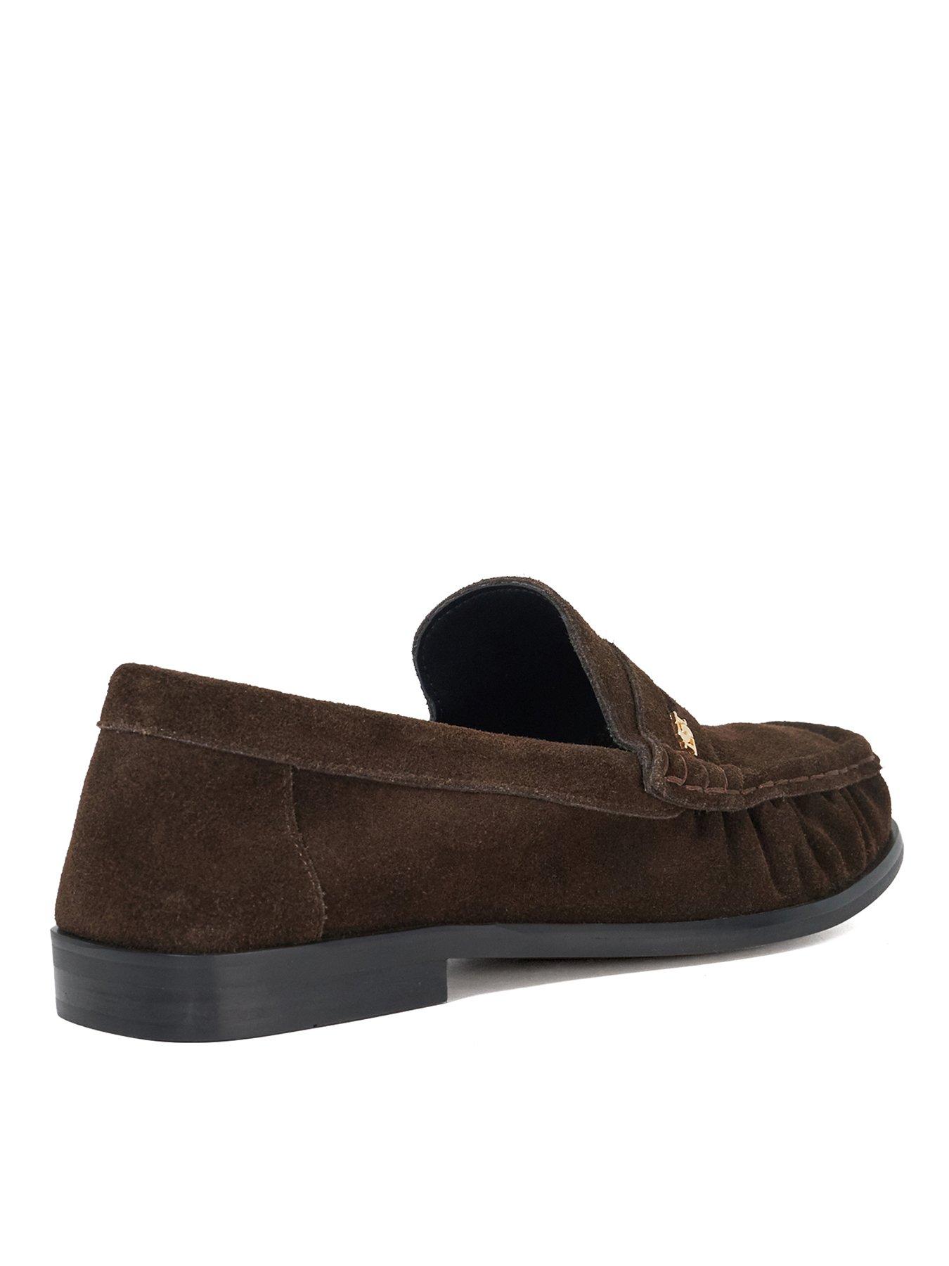 Image 3 of 6 of Dune London Grisella Leather Loafers - Brown