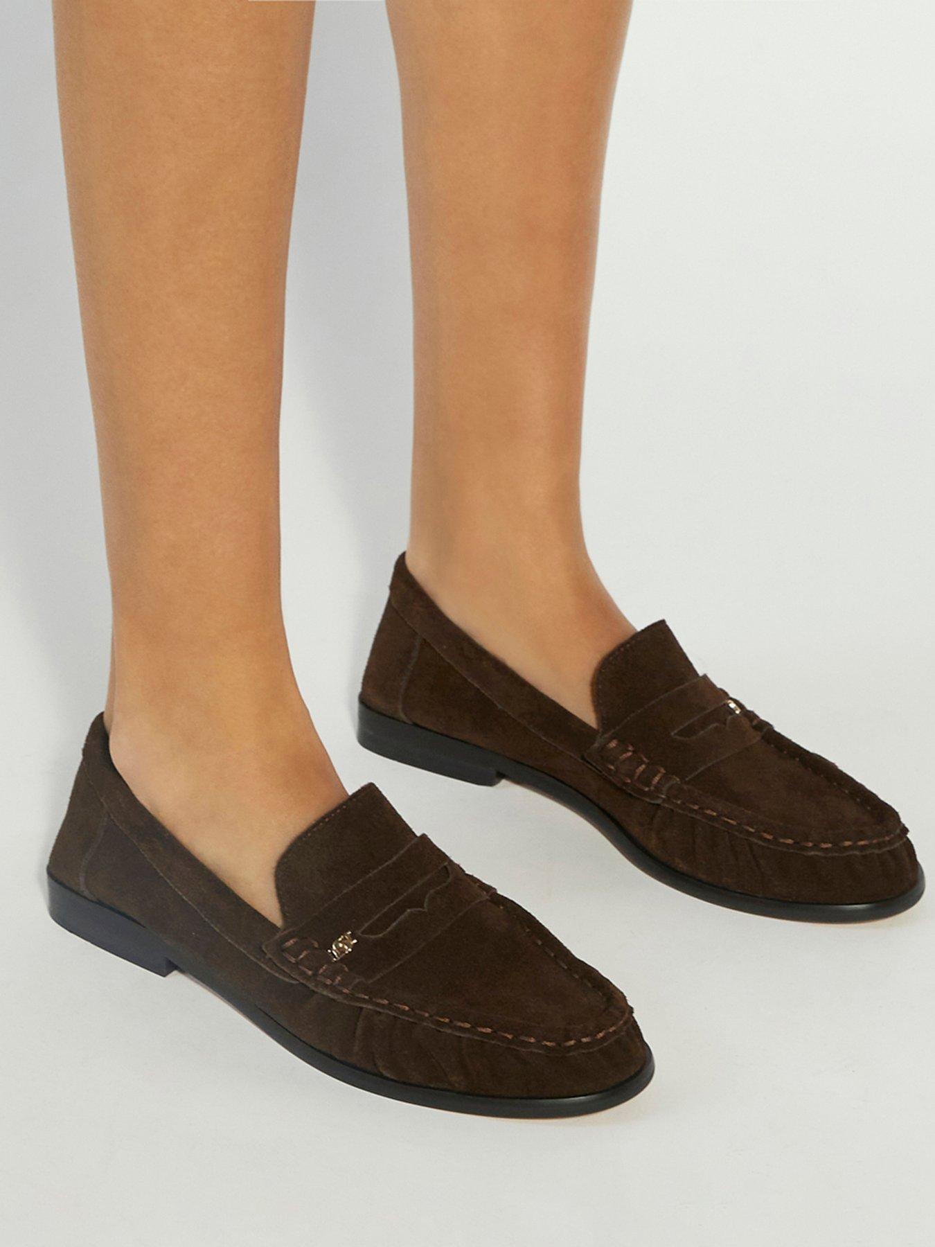 Image 6 of 6 of Dune London Grisella Leather Loafers - Brown